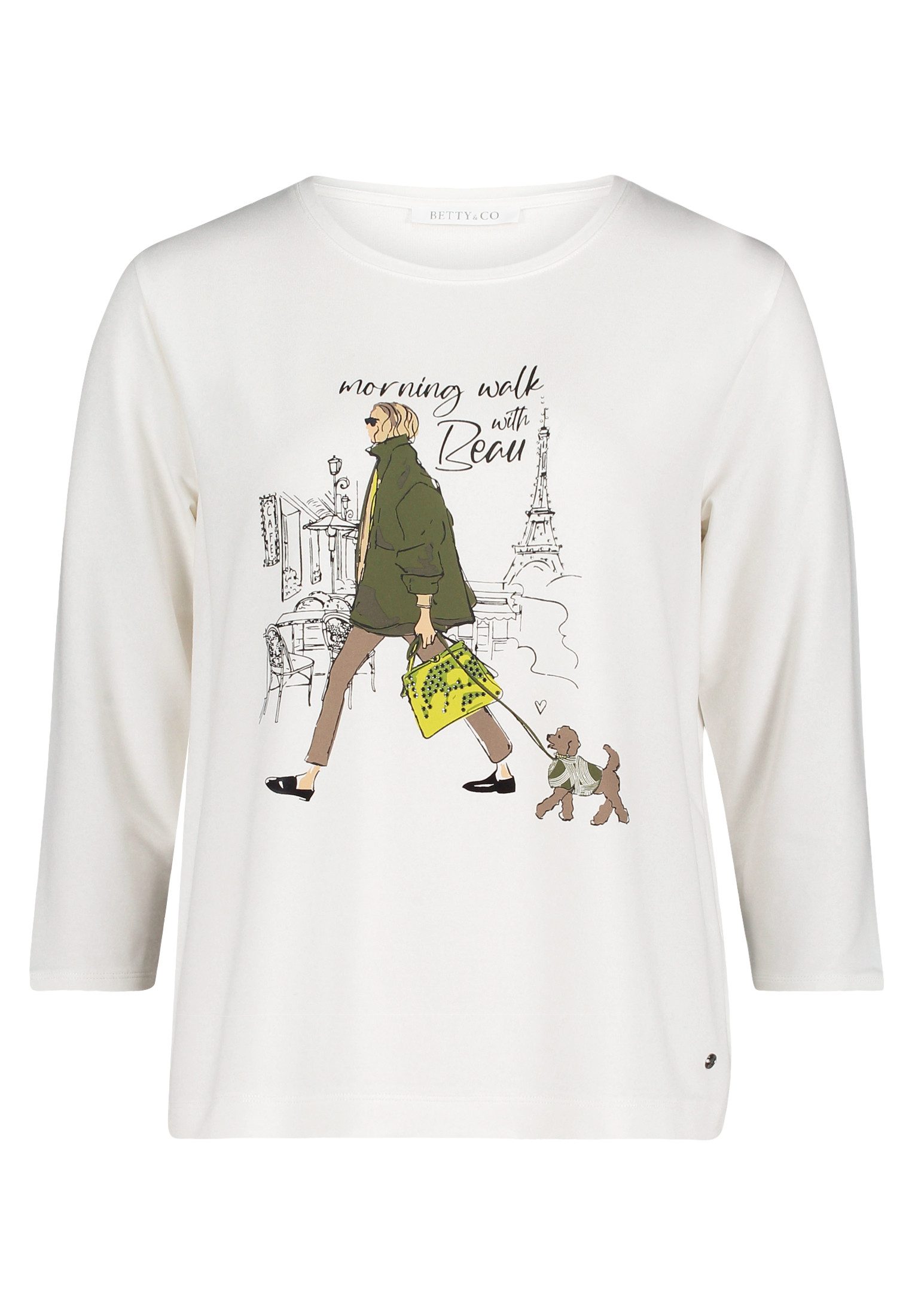 3/4-Arm-Shirt Damen mit Strass