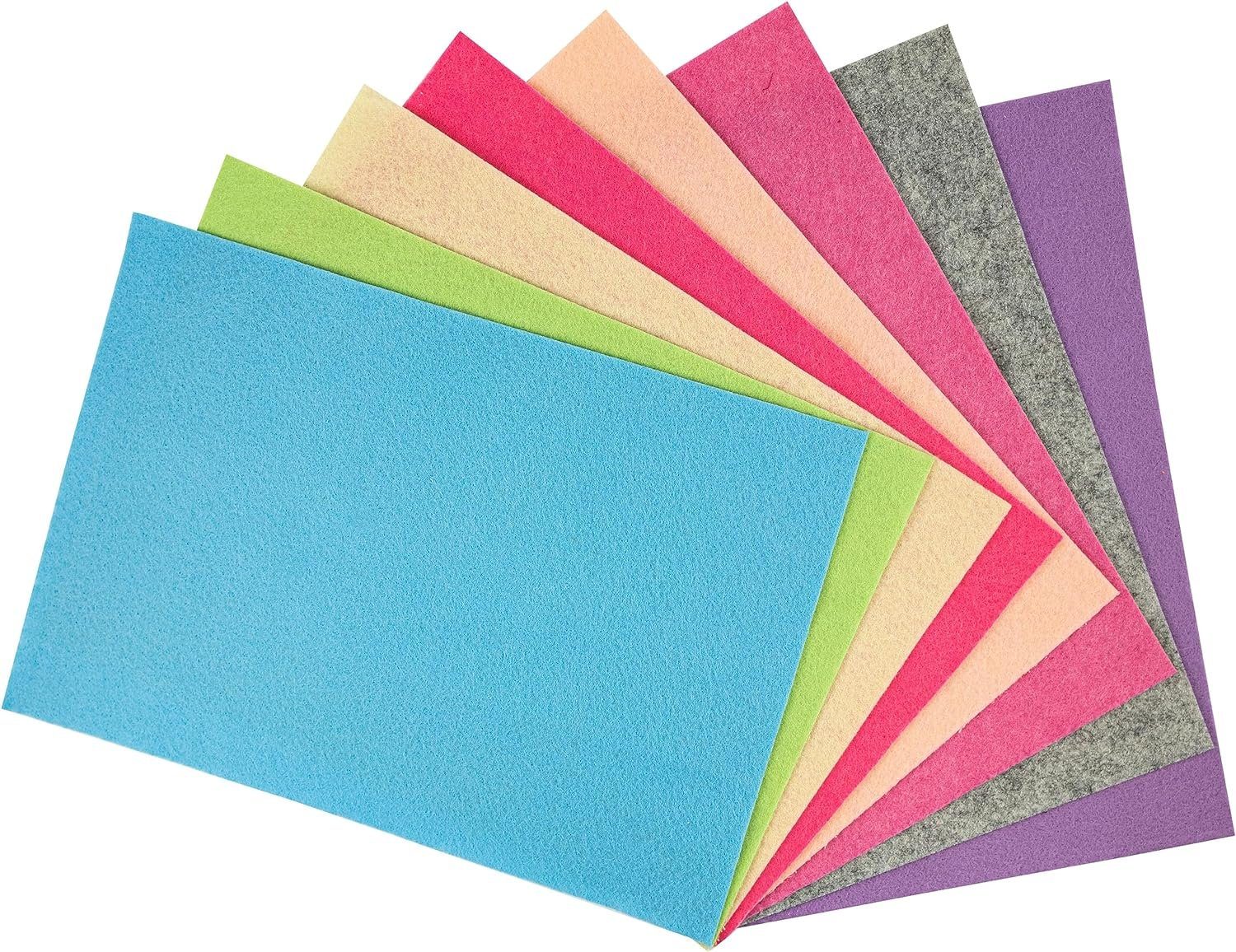 Bastelkartonpapier Interdruk Bastelfilz-Pastellfarben 8 Blatt