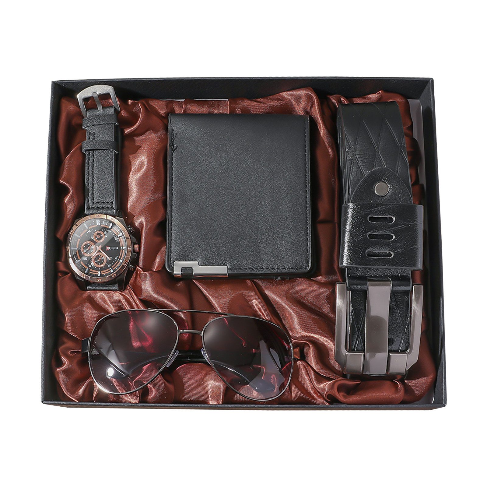 OKWISH Geldbörse Herren Geschenkset Kunstleder Gürtel Set Gentleman-Set (Mi günstig online kaufen