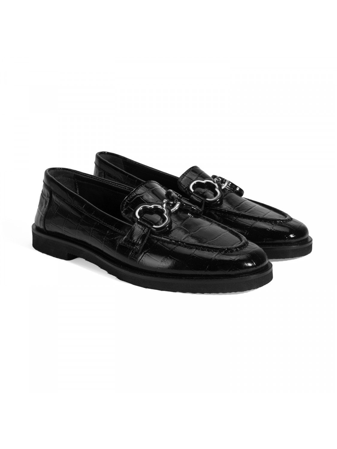 Desa Desa Damen-Slipper – Obermaterial aus echtem Leder, Krokodilprägung, S günstig online kaufen