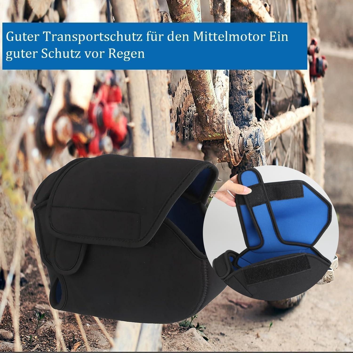LuxusKollektion Motor-Schutzhülle 2 Stück Neopren Ebike Mittelmotorabdeckung Schutz Regenschutz – Bild 5 von 5