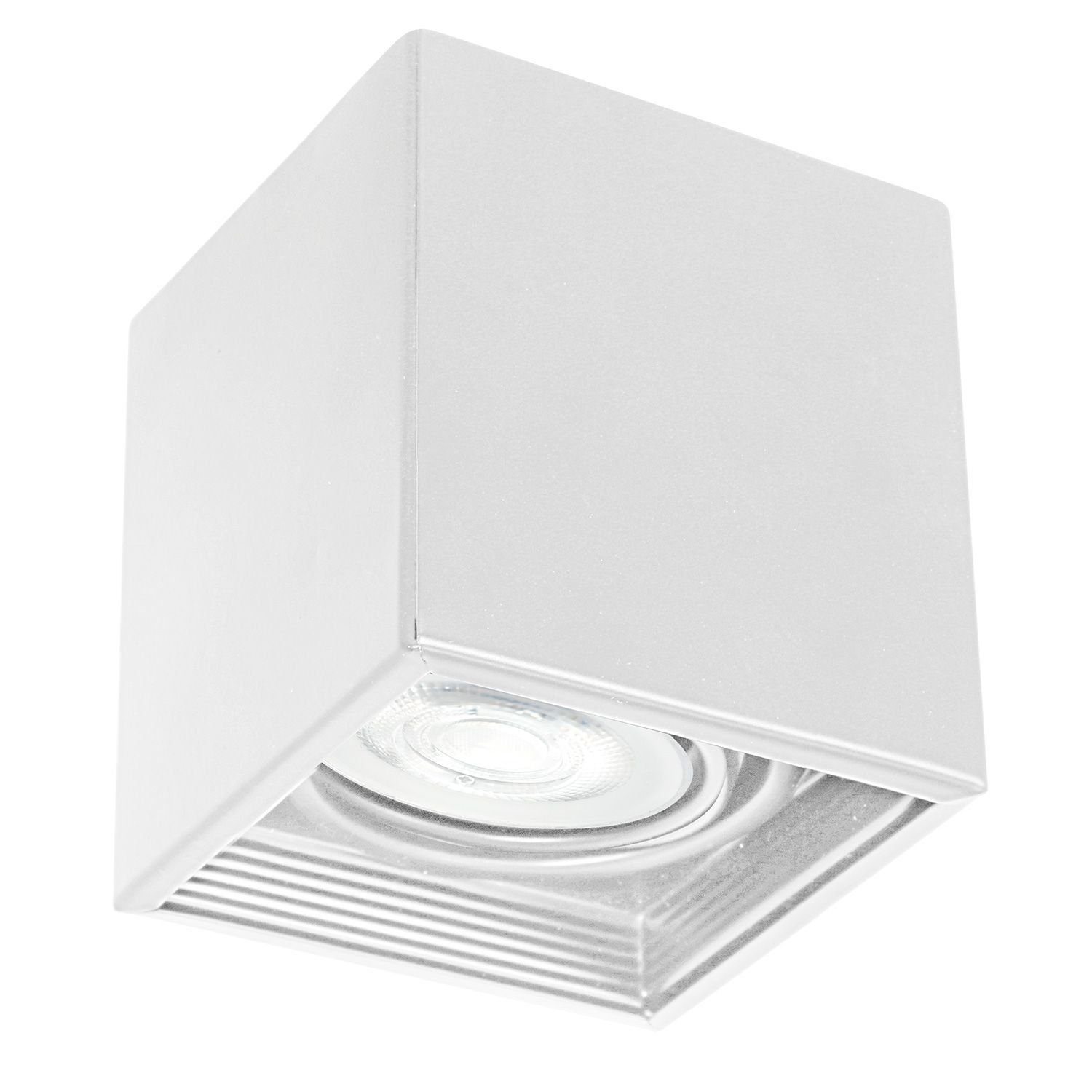 Licht-Erlebnisse Deckenleuchte DOWNLIGHT, ohne Leuchtmittel, Deckenspot Weiß GU10 Metall Modern B: 9 cm klein