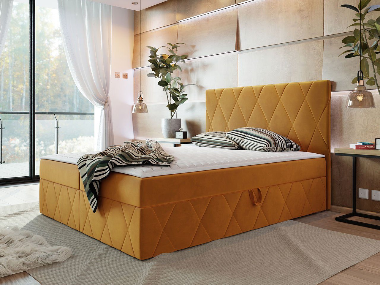 MIRJAN24 Boxspringbett Simoti (mit Hauptmatratze, Topper), günstig online kaufen