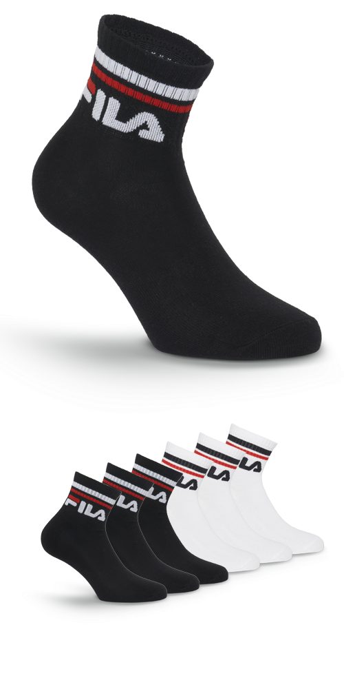 Fila Kurzsocken UNISEX QUARTER PLAIN SOCKS (6-Paar) mit Logo-Schriftzug günstig online kaufen