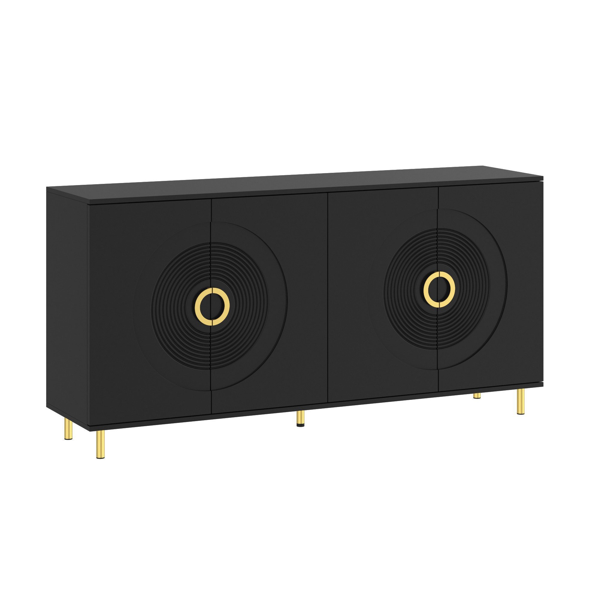 FUFU&GAGA Sideboard Komodenschrank mit 4 Türen günstig online kaufen