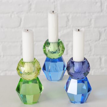 BOLTZE Kerzenständer Eleganter 3er-Set Kristallglas-Kerzenleuchter Kolloni (2 St)