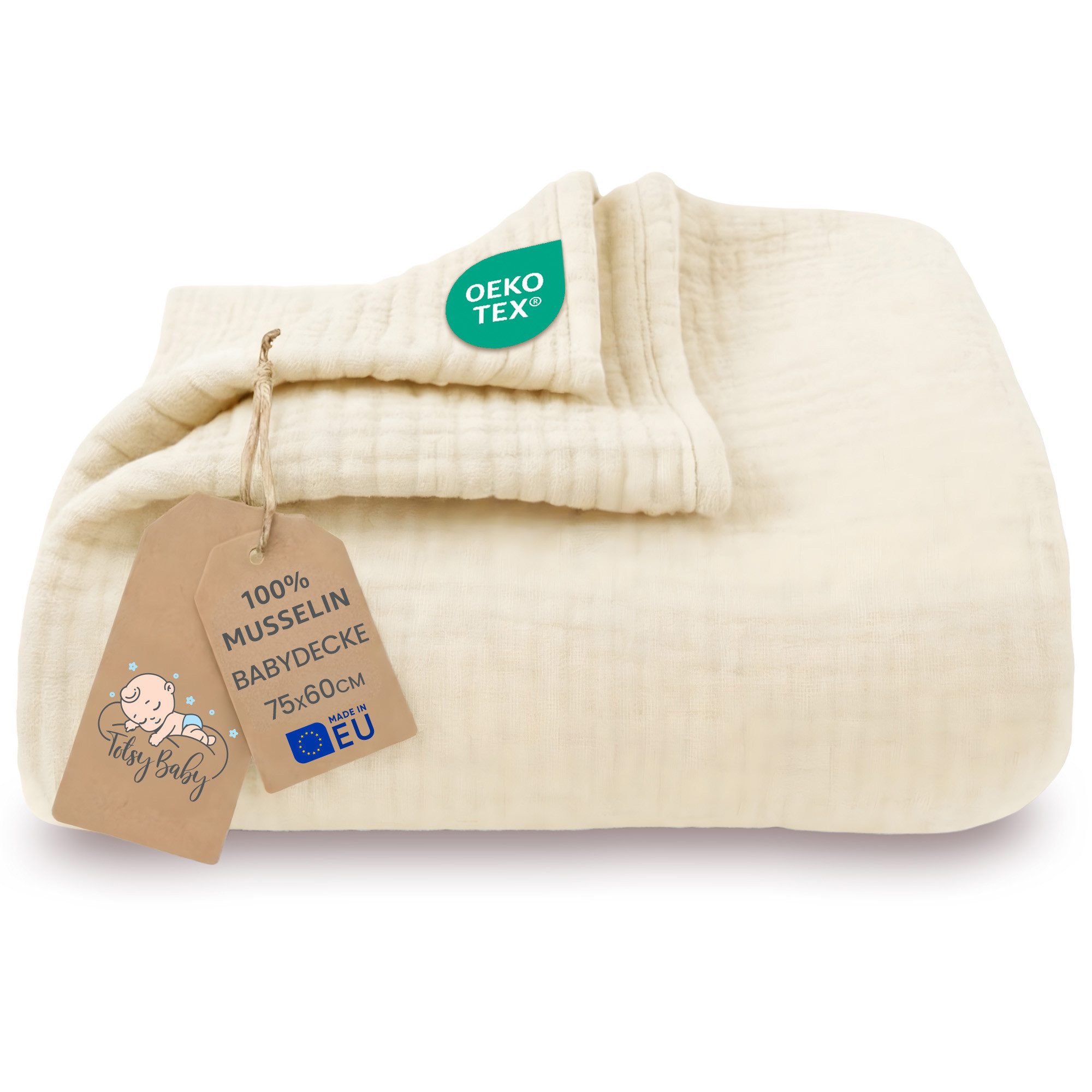 Babydecke Musselin Decke Baumwolle Kuscheldecke Pucktuch Kinder, Totsy Baby