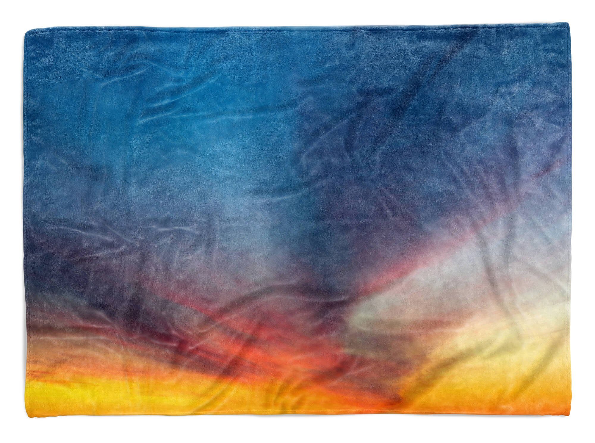 S, Art Handtücher Kuscheldecke Saunatuch Handtuch Fotomotiv Baumwolle-Polyester-Mix Strandhandtuch Himmel mit Abendröte Sinus (1-St), Handtuch