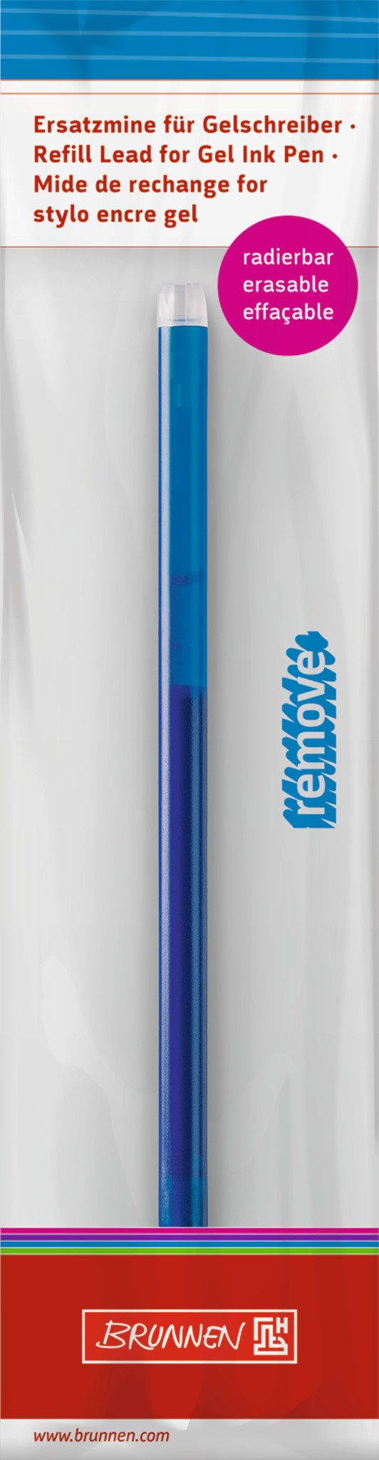 BRUNNEN Kugelschreiber 6X BRUNNEN 102915333 Ersatzmine REMOVE blau