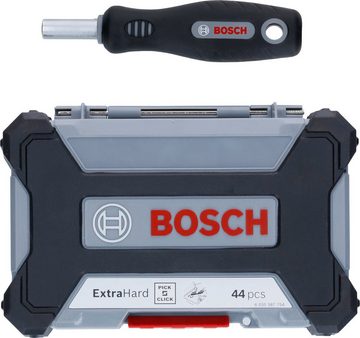 Bosch Professional Bit-Set Pick&Click, 45-teilig, mit Schrauber-Griff