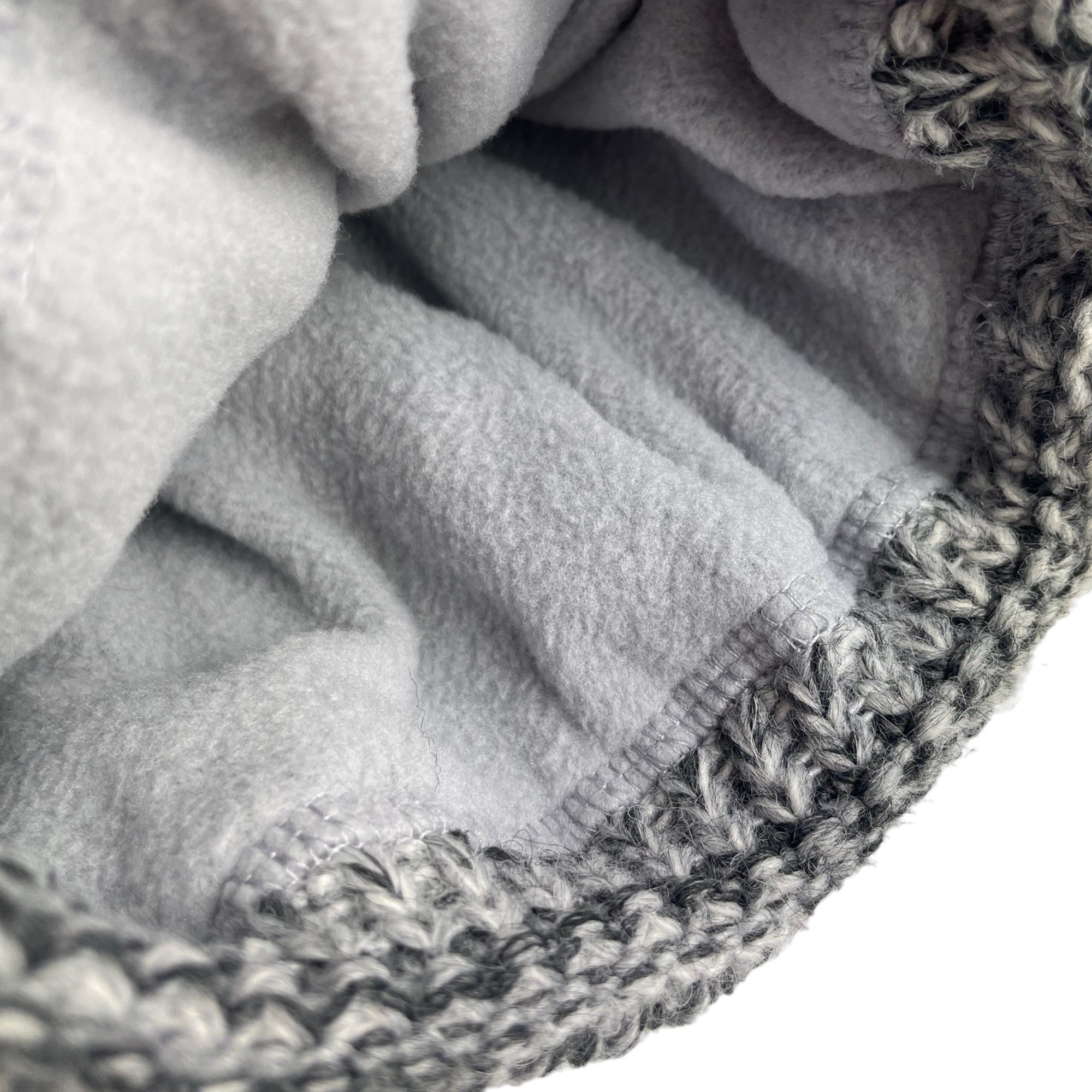Taschen4life Bommelmütze Damen & Herren Mütze mit großem Bommel gestrickte Mütze, gefüttert, Strickmütze, Pudelmütze