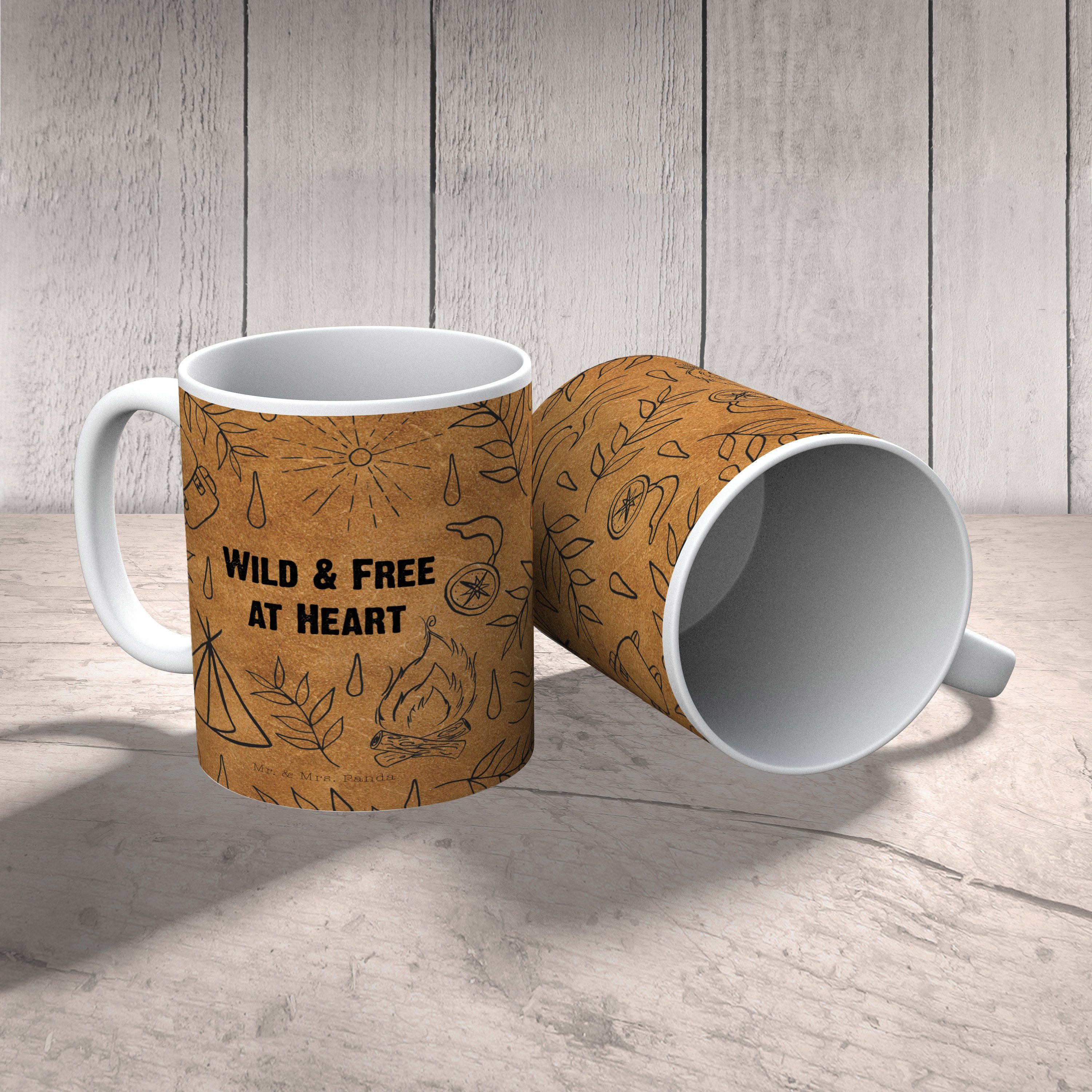 Free Mrs. & Panda Leather - Geschenk Keramik Tasse p, Kaffeetasse, Tasse, Wild Geschenk, Tasse, & Mr.
