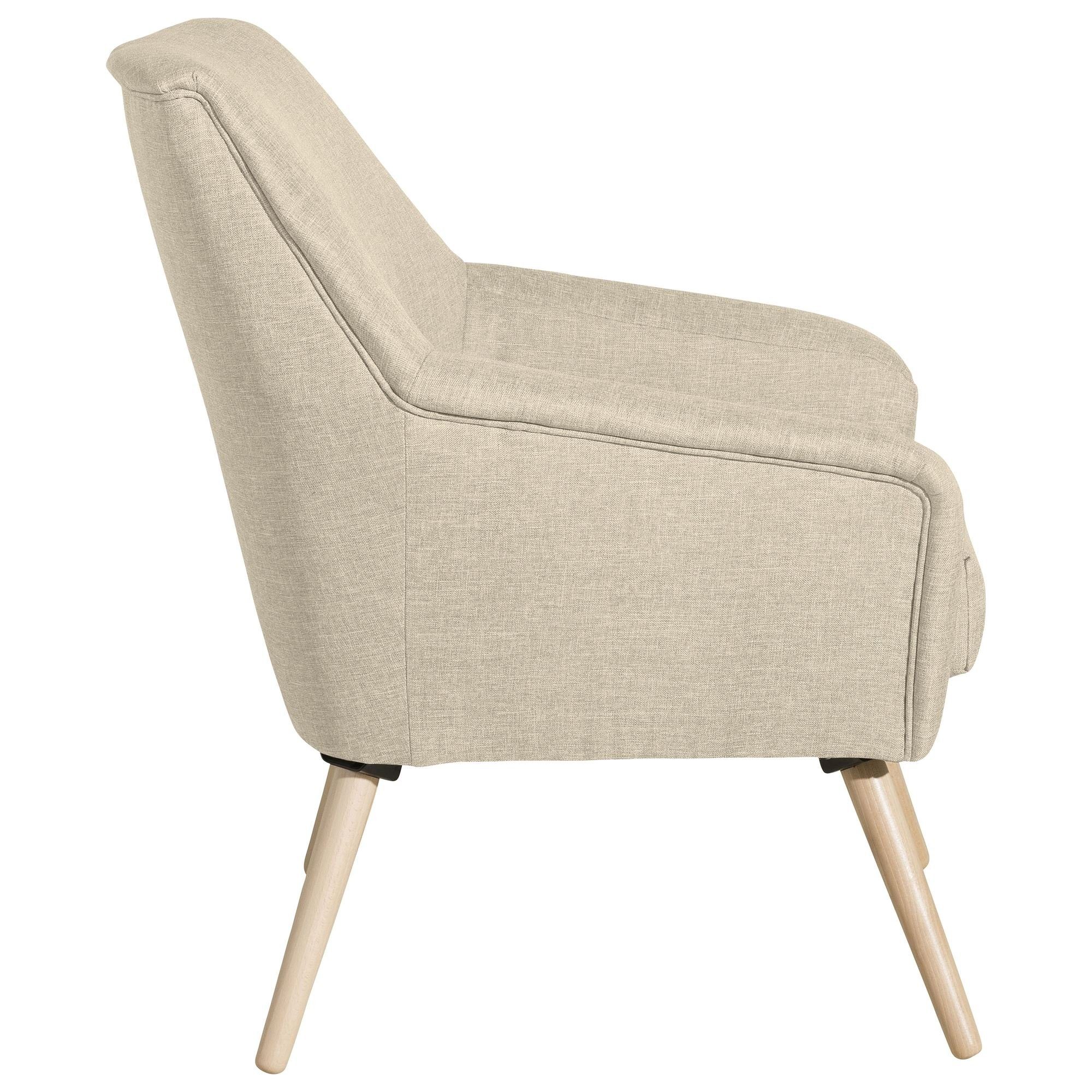 Kachka Versand, (Sparpreis verarbeitet,bequemer natur hochwertig 58 aufm Kostenlosem 1-St), 21034 Buche Kessel inkl. Sessel Bezug Flachgewebe Sessel Sitz / beige