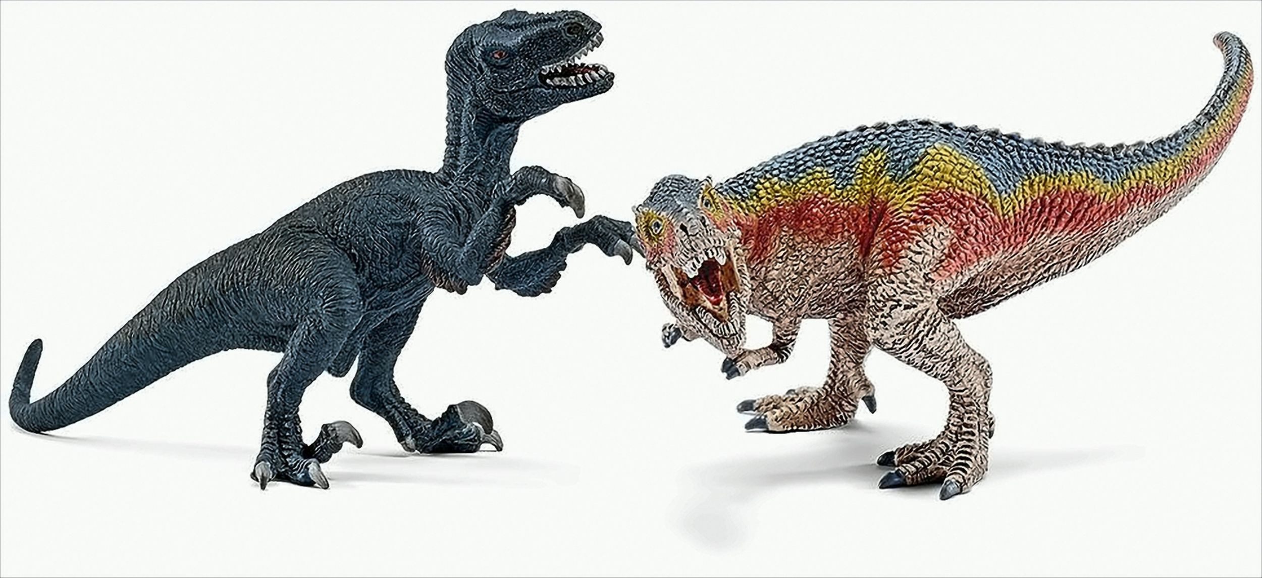 Schleich® Spielfigur Schleich 42216 - Spielzeugfigur - T-Rex und Velociraptor, klein