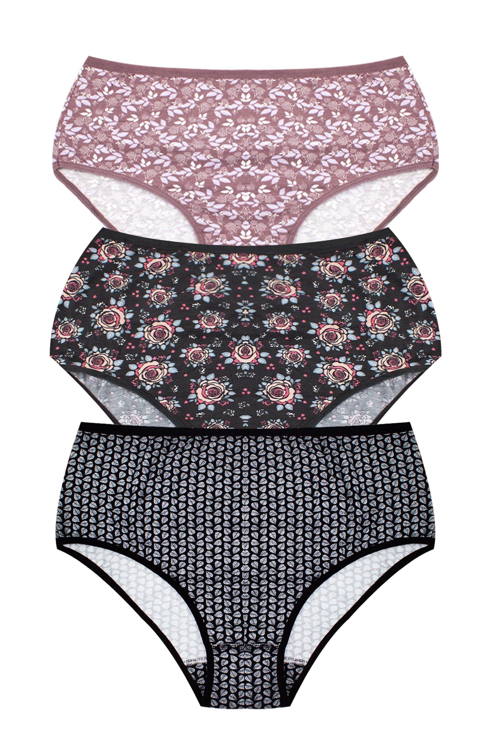 öts Slip Damen Hochgeschnittene Baumwollslips Set