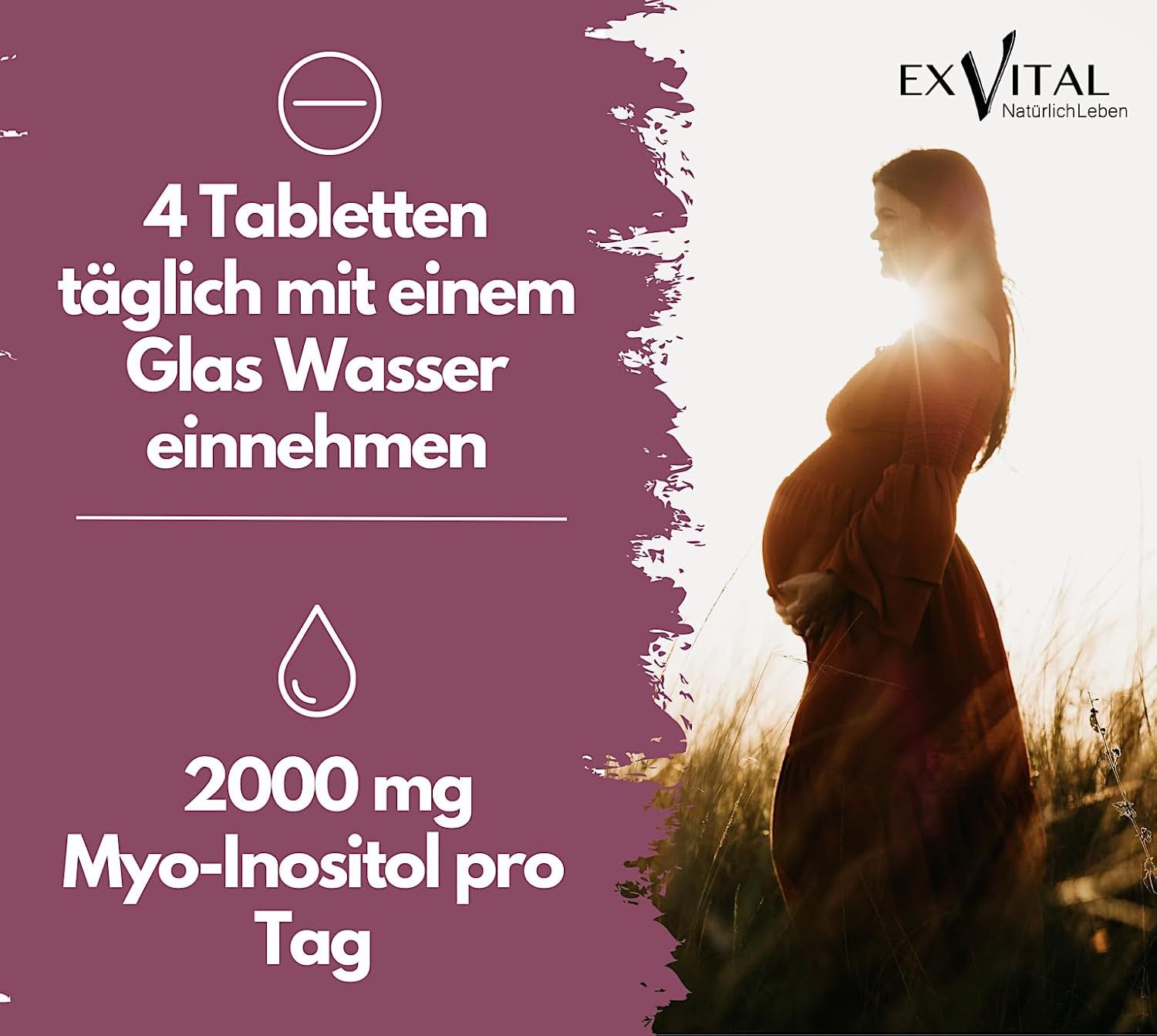 Inositol Tabletten, hochdosiert mit Folsäure Tabletten, 90 g