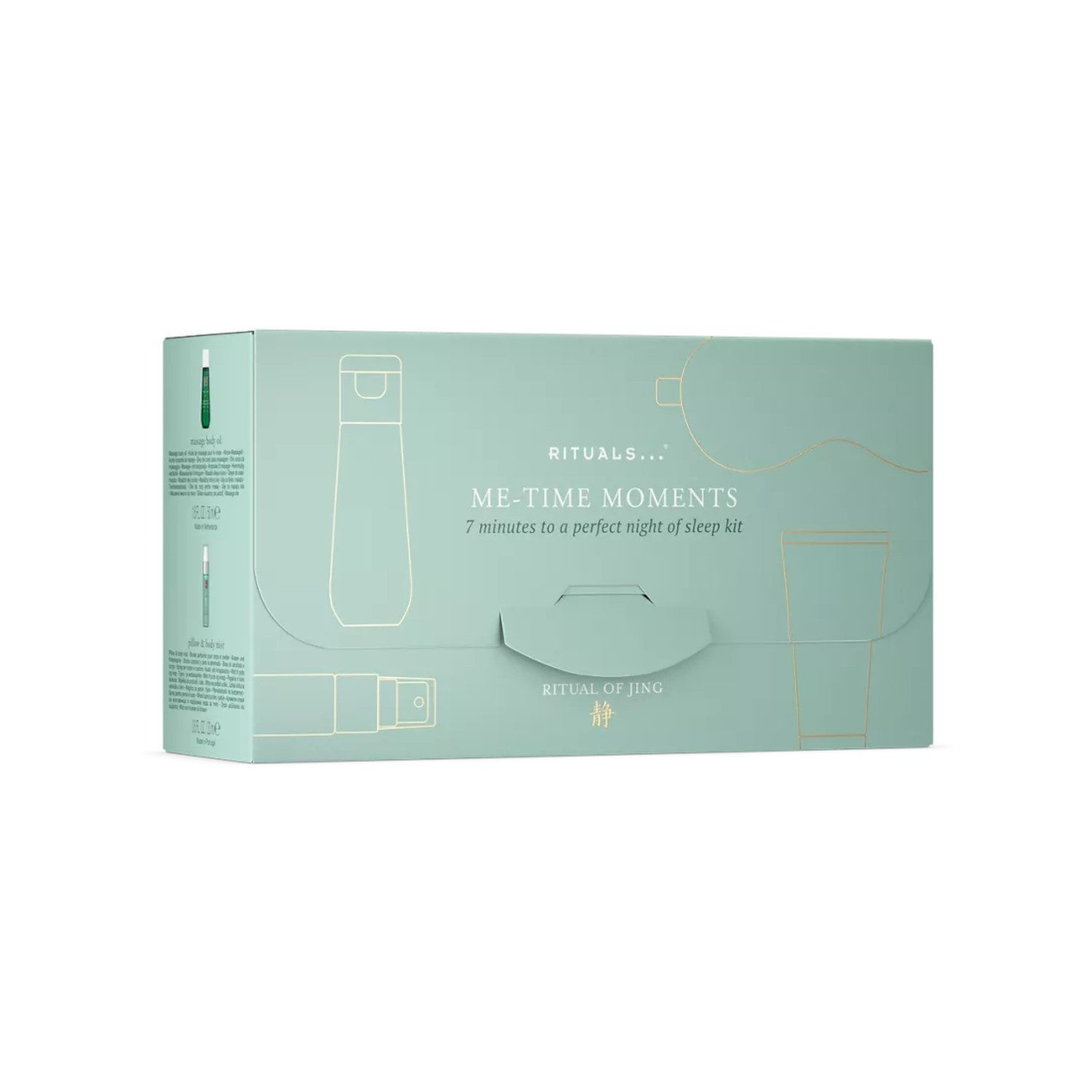 Rituals Pflege-Geschenkset Rituals The Ritual of Jing Me-Time Set 4-tlg., 4-tlg., Entspannungs-Set mit Pflege und Schlafaccessoire