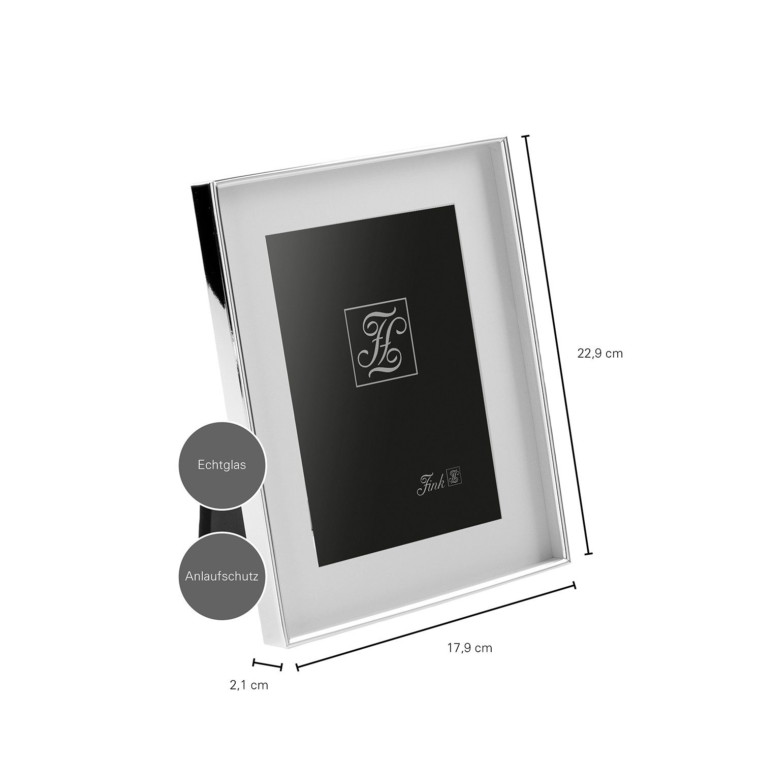 Fink Bilderrahmen KIM Bilderrahmen 13x18 cm - Glas/ Stahl/ versilbert - sil günstig online kaufen