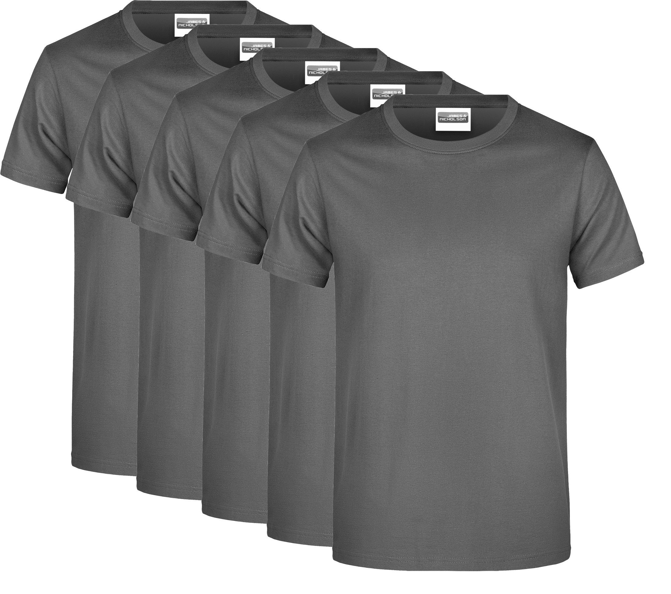 James & Nicholson T-Shirt 5er-Pack Klassisches günstig online kaufen