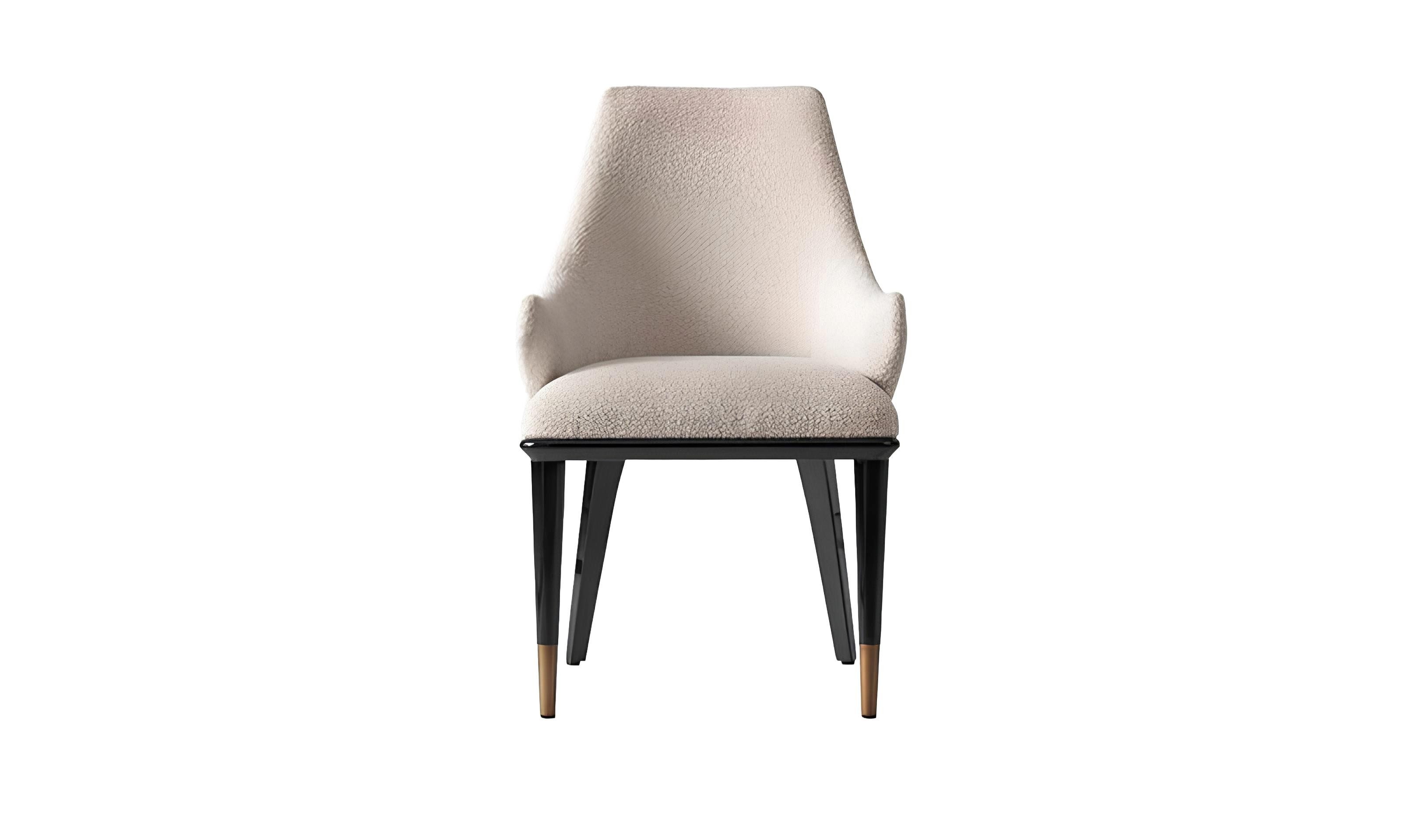 Xlmoebel Sitzgruppe Beige Esszimmerstühle mit hoher Rückenlehne für optimalen Komfort, Hergestellt in Europa