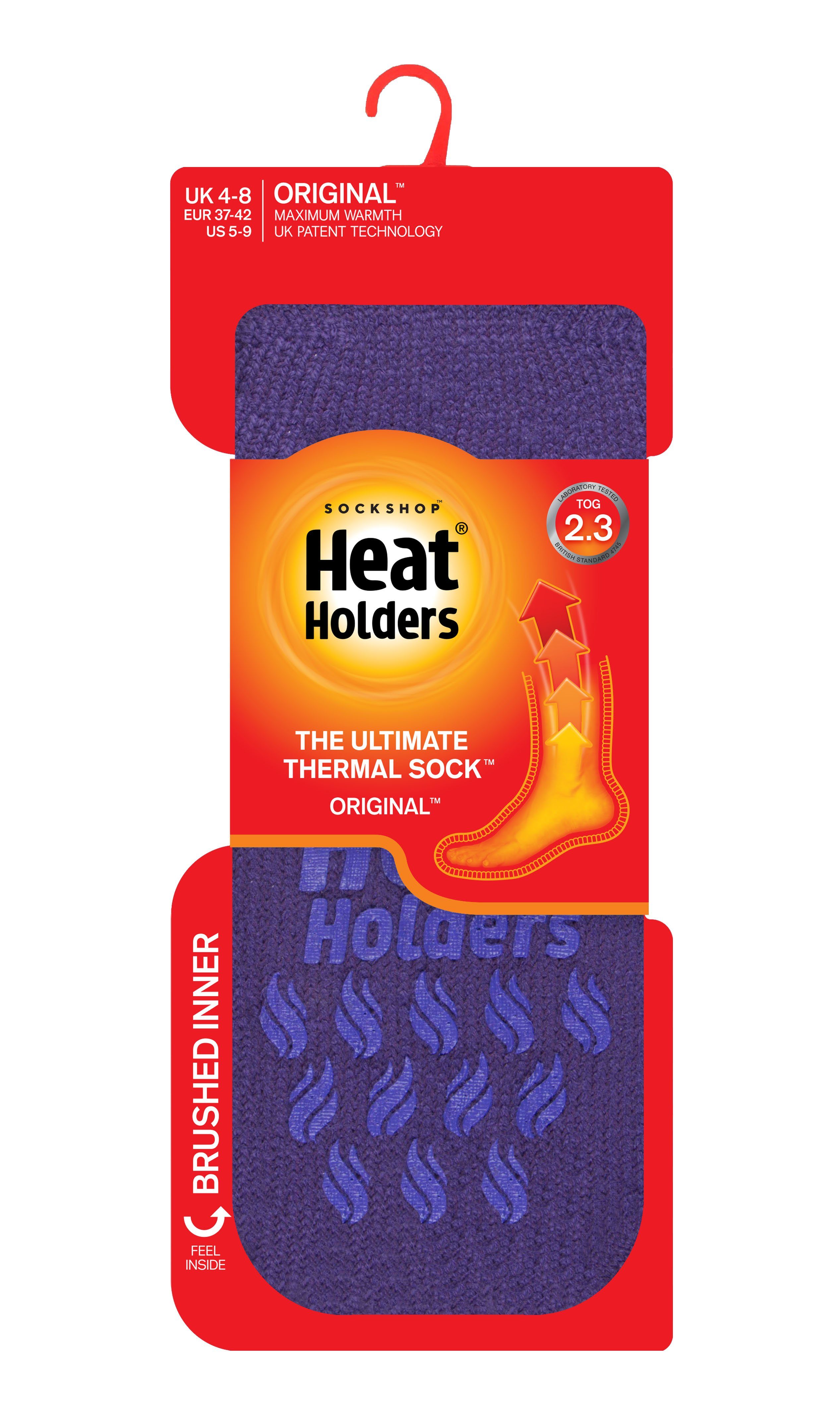 Heat Holders Thermosocken ABS Pack) 37-42 Damen Pack (2er Slipper 2er Antirutsch Original lavendel