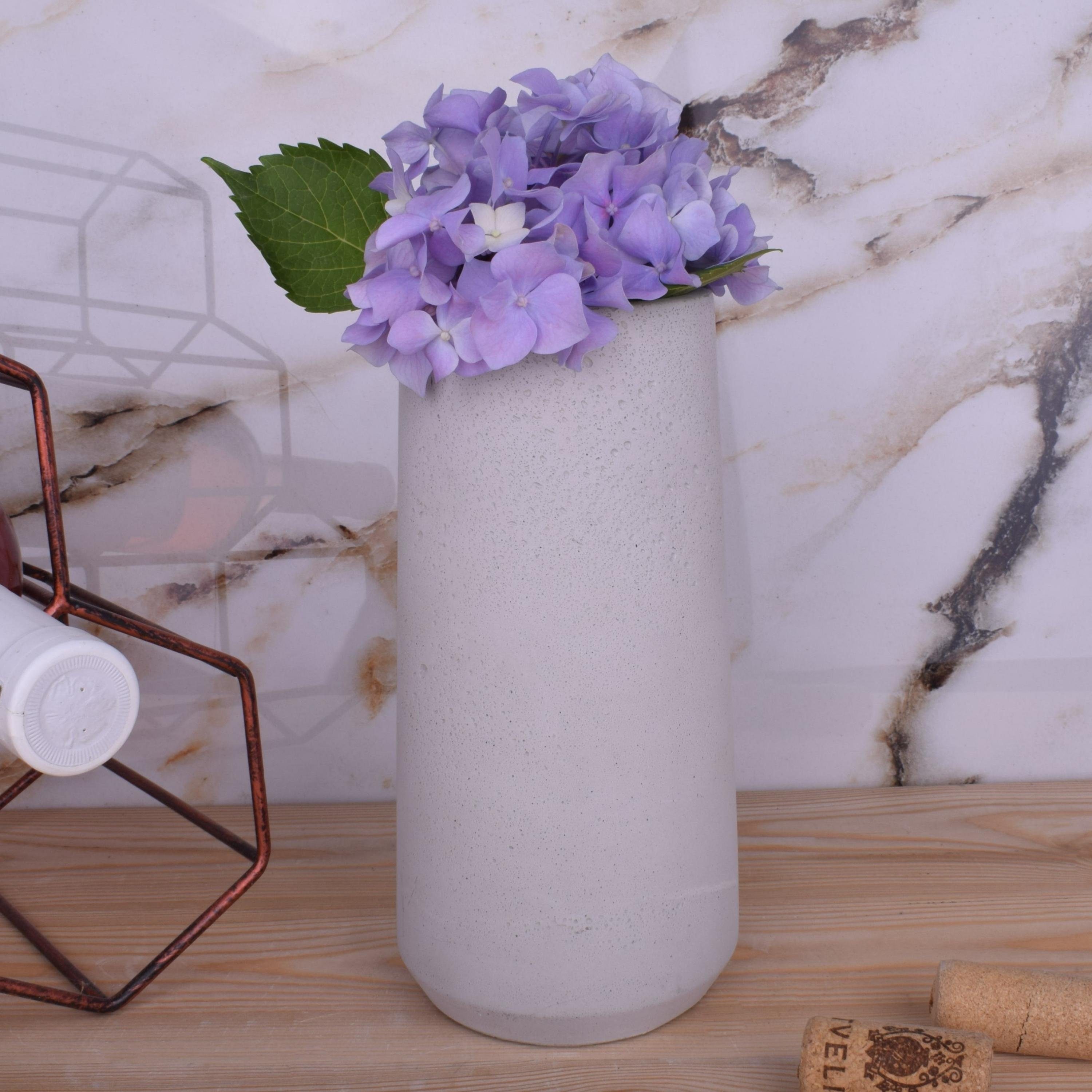 TIVENDIS Dekoschale Vase "kleine Ellie" Design aus Beton grau