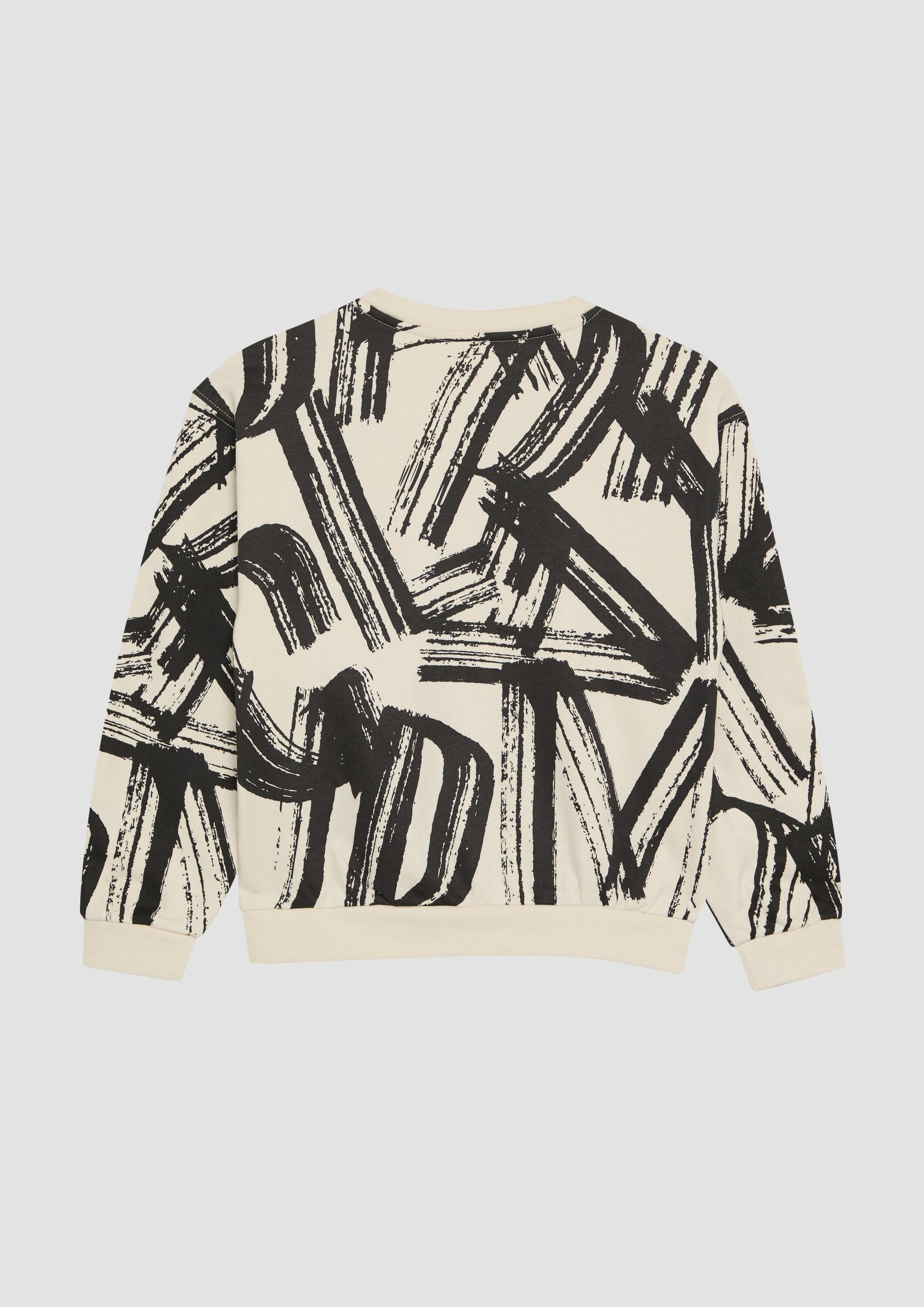 s.Oliver Sweatshirt Sweatshirt Sweatshirt mit All-over-Print günstig online kaufen
