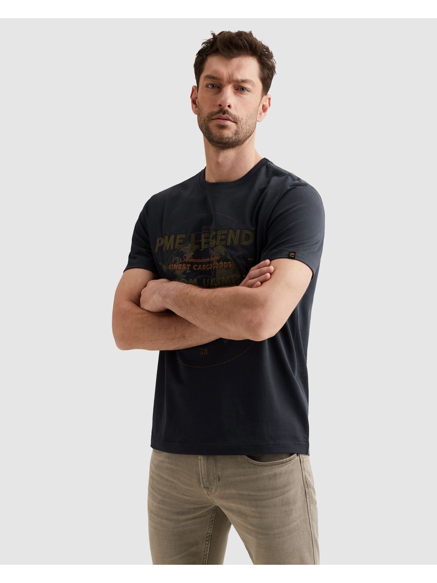 PME LEGEND T-Shirt Short Sleeve R-Neck Heavy Jersey mit Print, Regular Fit