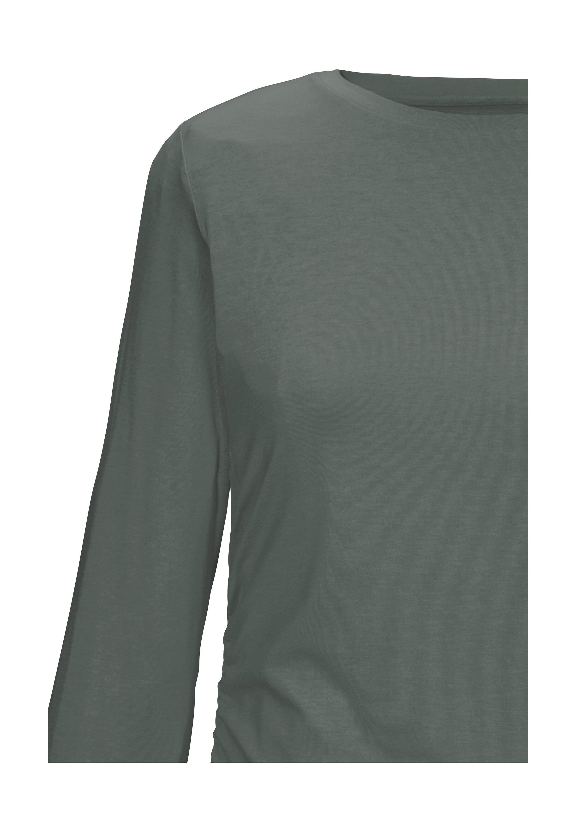 Killtec Langarmshirt KOS 173 WMN LS SHRT Atmungsaktiv, schnelltrocknend, dehnbar, Daumenlöcher, Raffung