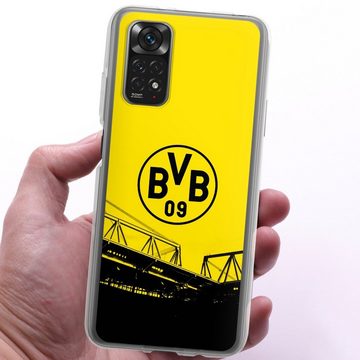 DeinDesign Handyhülle Borussia Dortmund BVB Fanartikel Stadion Schwarz-Gelb - BVB, Xiaomi Redmi Note 11 4G Silikon Hülle Bumper Case Handy Schutzhülle