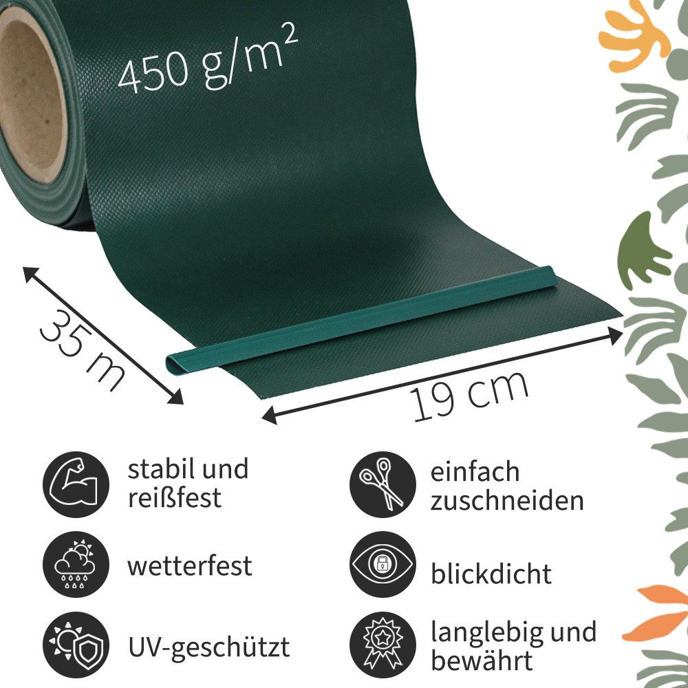 Kingpower Sichtschutzstreifen Auswahl Sichtschutz PVC Sichtschutzstreifen Doppelstabmattenzaun