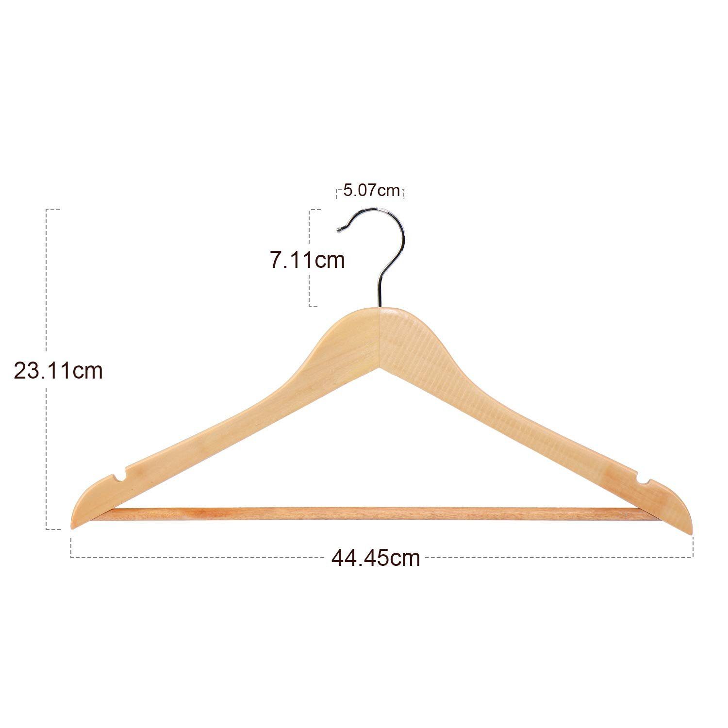 House Day Kleiderbügel Holz für Anzüge, rutschfest, (20-tlg), Kleiderbügel günstig online kaufen