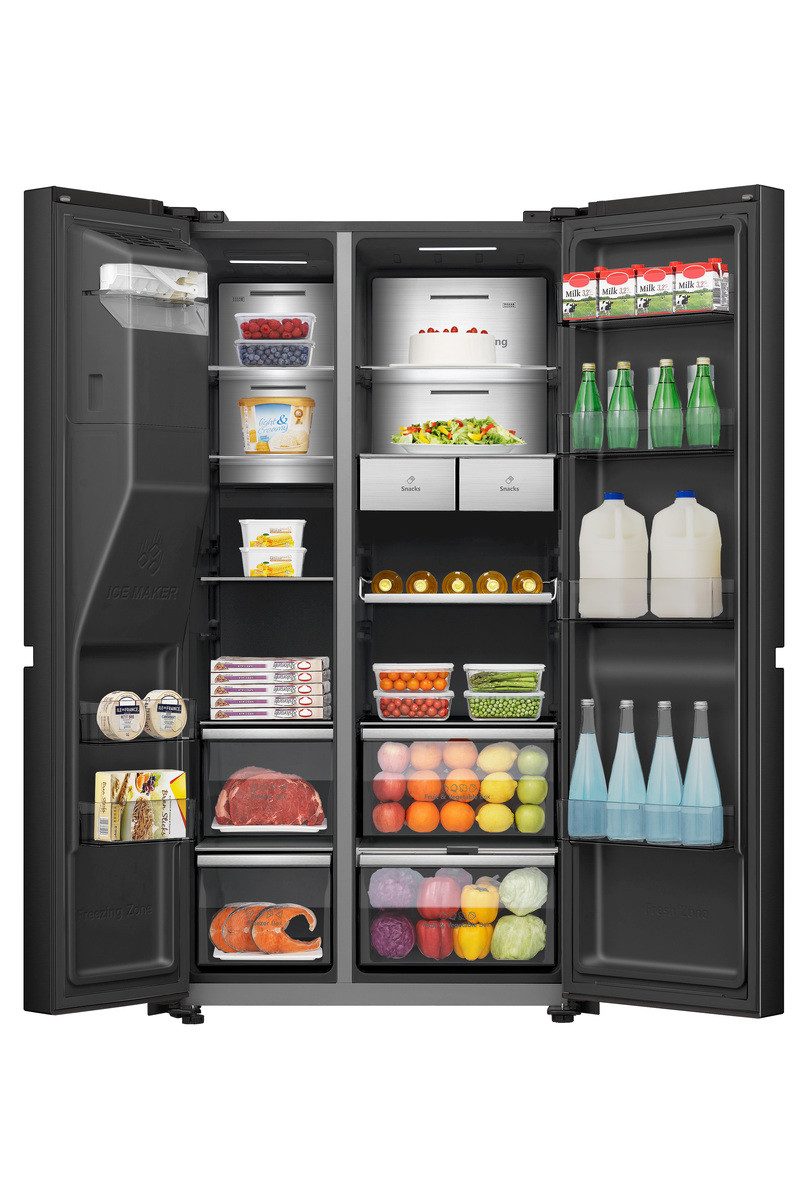 Hisense Side-by-Side RS9P628GPFE, 179 cm hoch, 91 cm breit, großes SMART-Display