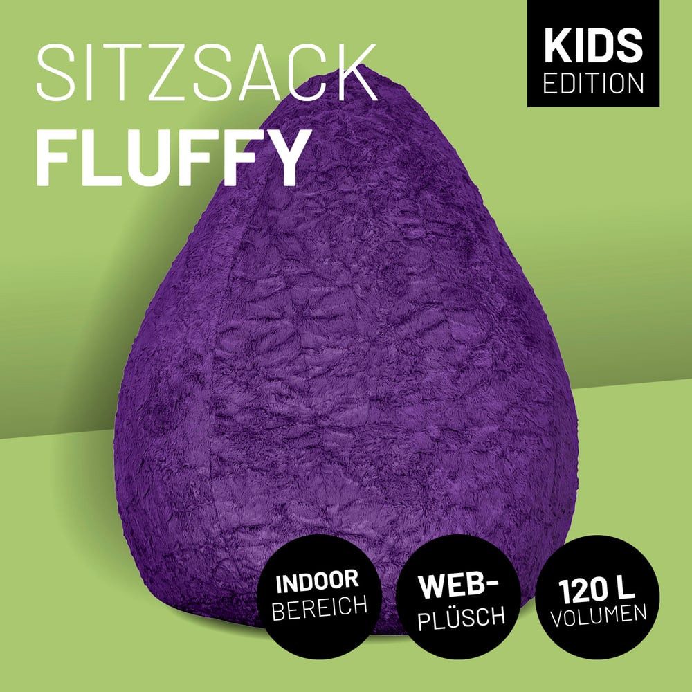 Lumaland Sitzsack Luxury Fluffy Gaming waschbar, günstig online kaufen
