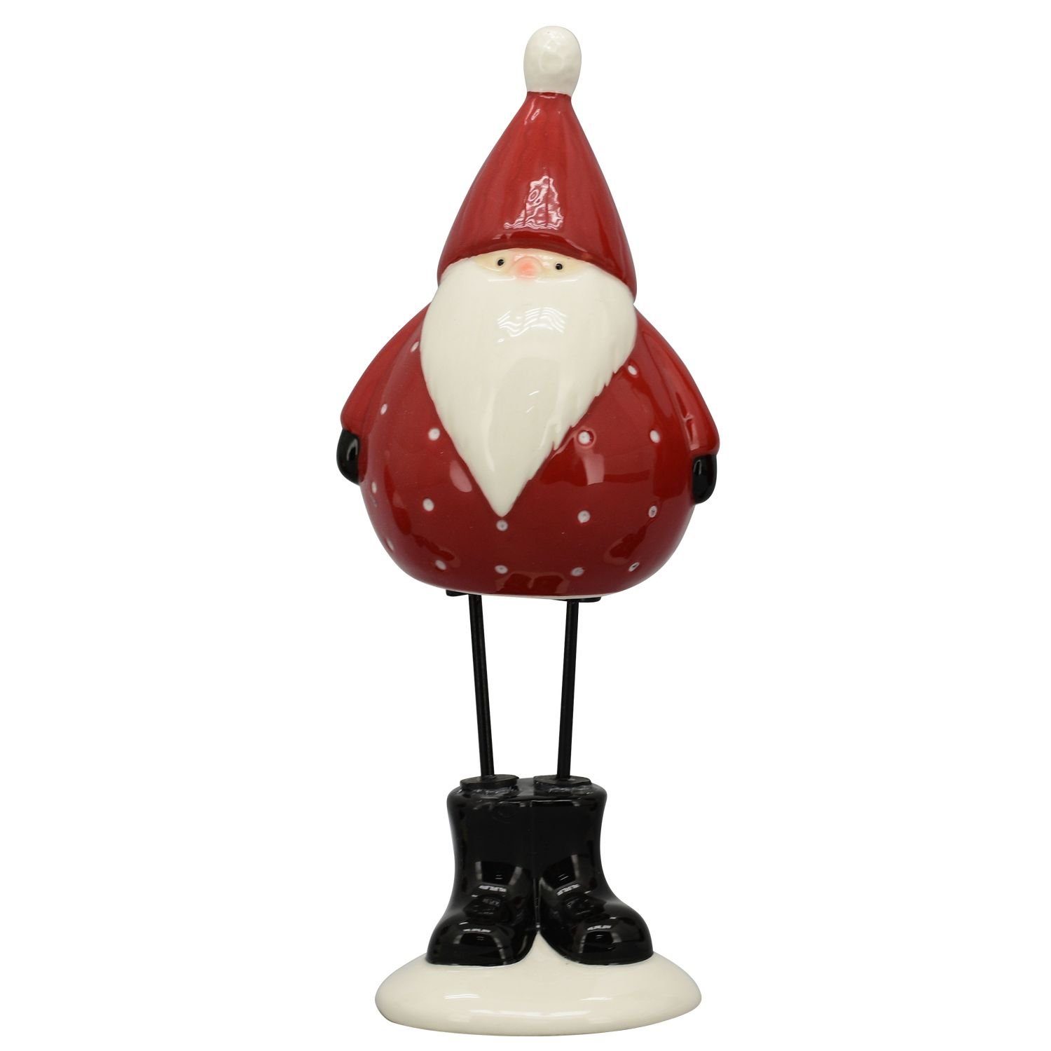 Exner GmbH Garten & Wohnaccessoires Weihnachtsfigur Santa Gris rot