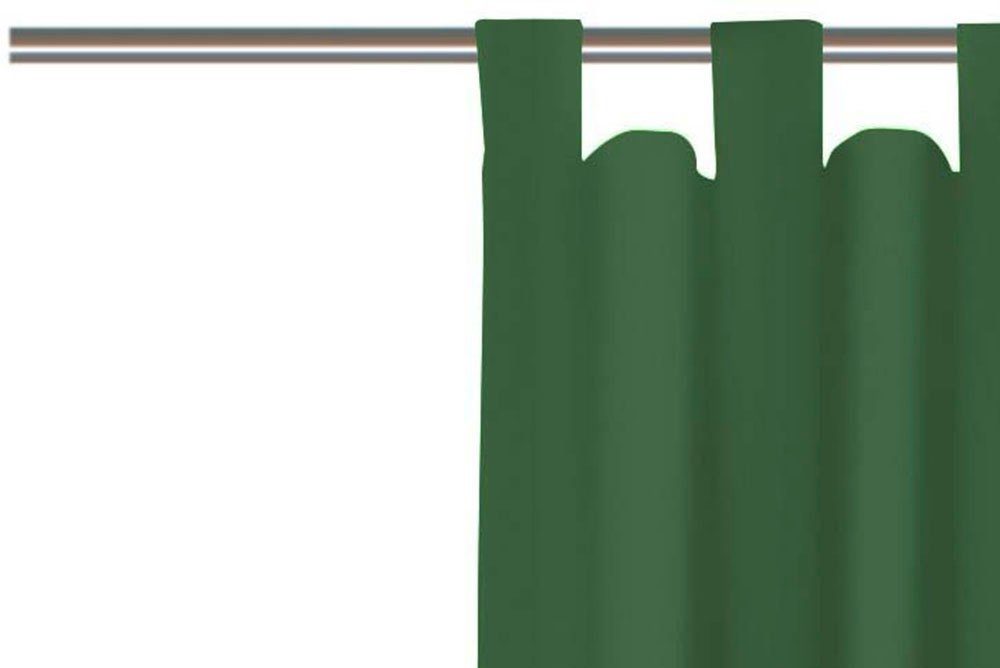 Schlaufen dunkelgrün Jacquard Umea, Vorhang (1 blickdicht, Wirth, St),