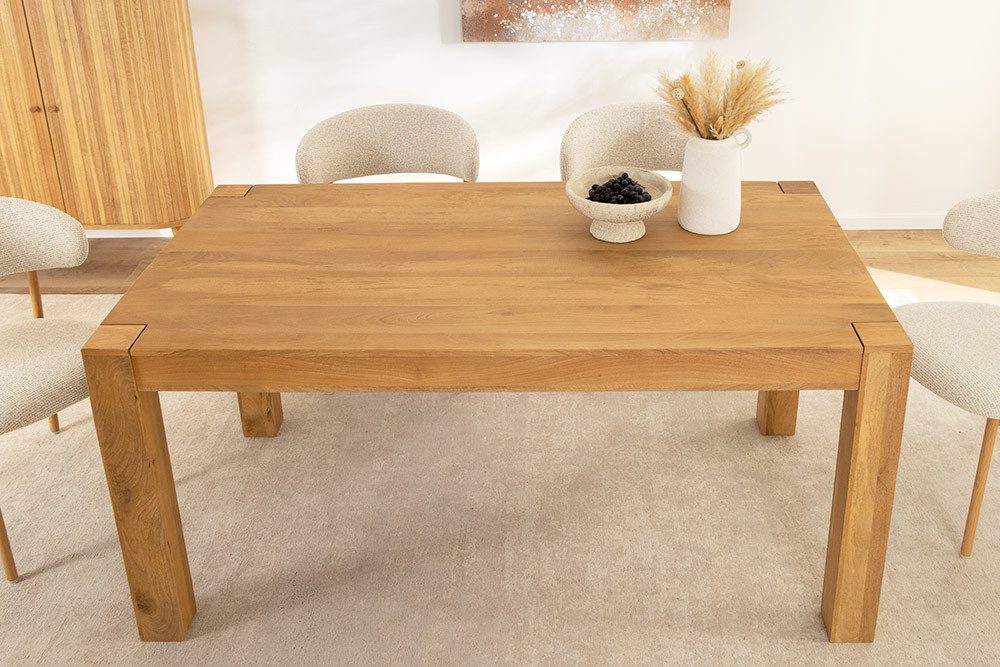 riess-ambiente Esstisch MAKASSAR 160cm natur - Mangoholz, cream finish, lackiert, rechteckig, Massivholztisch mit einzigartiger Maserung für bis zu 6 Personen – Bild 5 von 5
