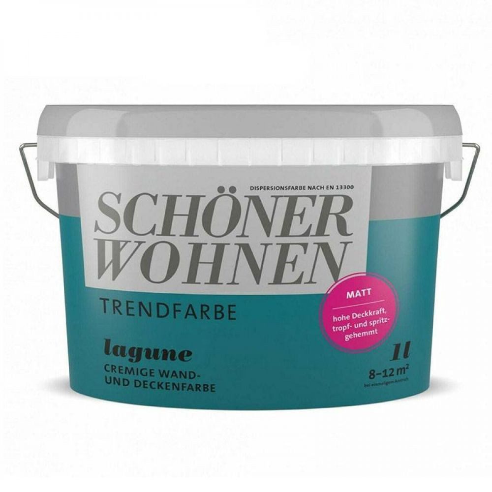 SCHÖNER WOHNEN FARBE Wandfarbe SW Trend Wandfarbe matt 1,0L lagune 5518
