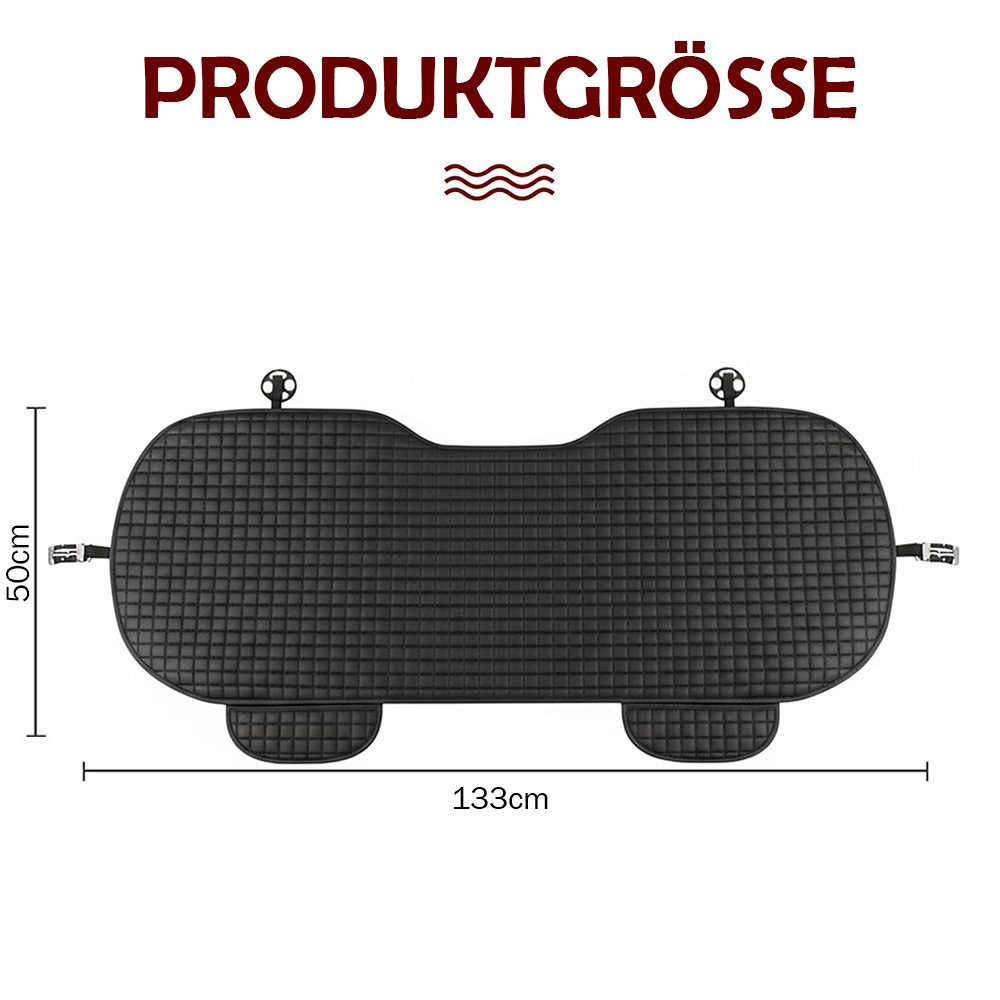 AFKSMILE Autositzauflage Sitzkissen Auto,PU Autositzbezüge,Universeller Rutschfest Sitzauflagen, 1-tlg., Sitzauflage Auto, Autositzschoner Sitzunterlage Kratzfest,Wasserdichte
