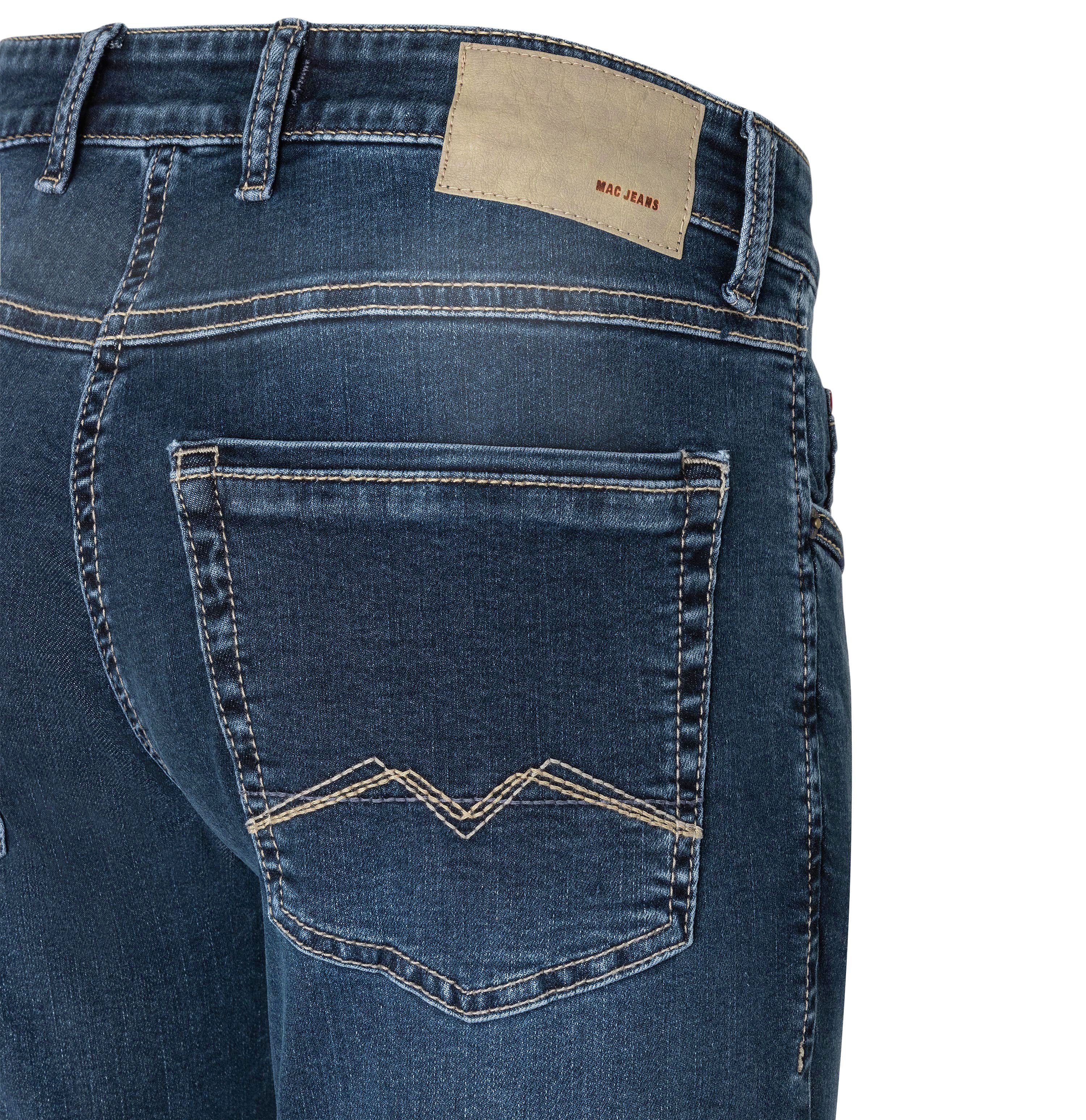 MAC 5-Pocket-Jeans Arne Pipe Peached Blue H634 Stretch-Denim Dark