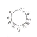 LASCANA Fußkette mit Anhänger, Seestern,Muschel,Schildkröte,Fußketten Set,Fußkettchen mit Anhänger