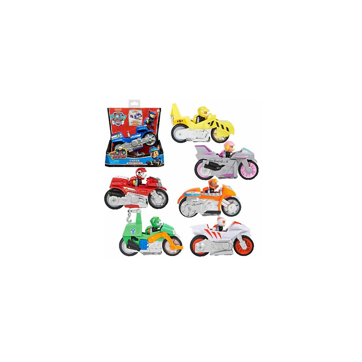 Spin Master Spielzeug-Auto Paw Patrol Moto Pups Motorrad mit Spielfigur