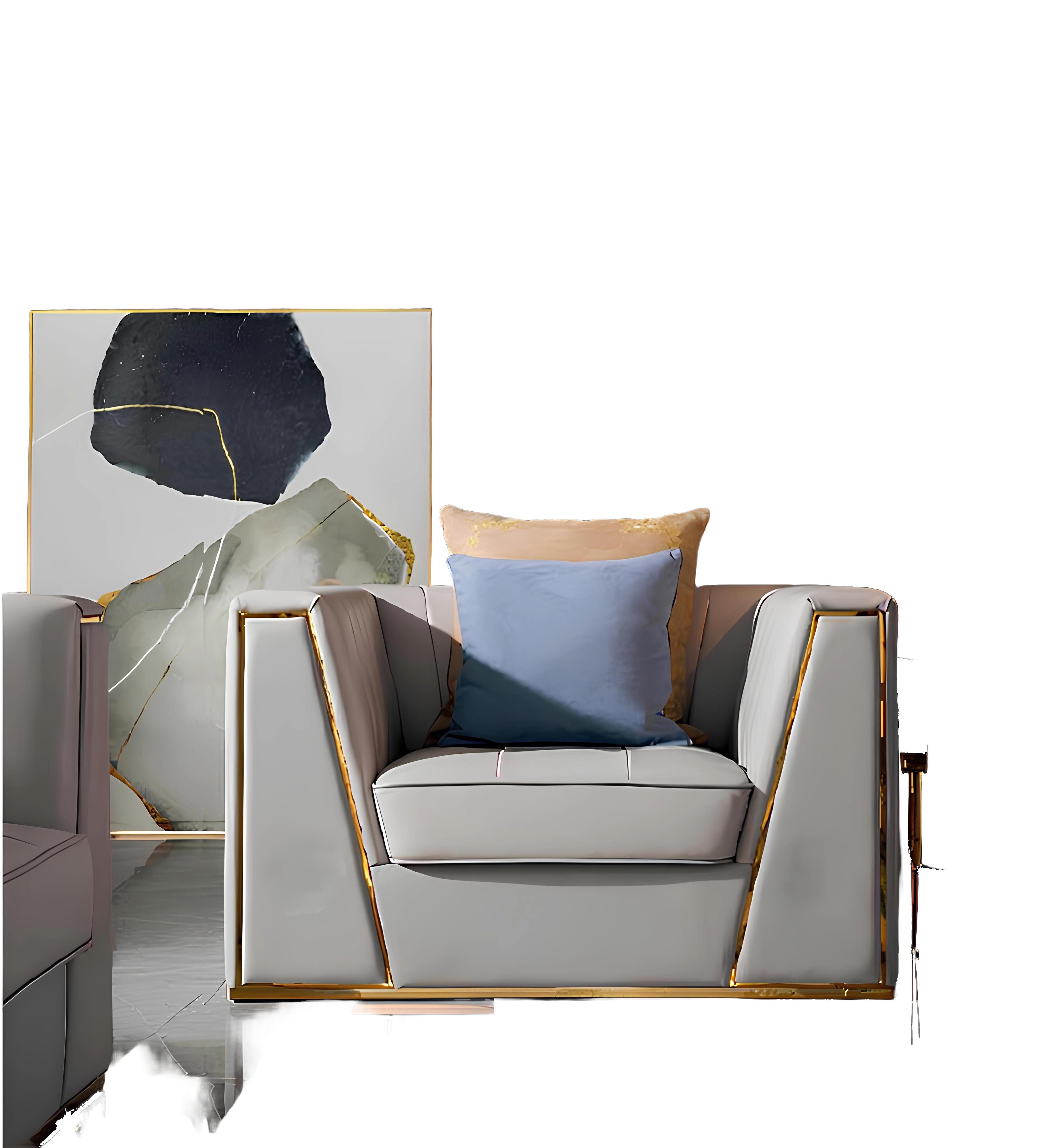 Sessel Luxuriöser Ledersessel im eleganten Design für entspannte Stunden