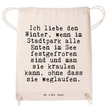 Mr. & Mrs. Panda Sporttasche Ich liebe den Winter,... - Transparent - Geschenk, Weihnachten, Schne (1-tlg)