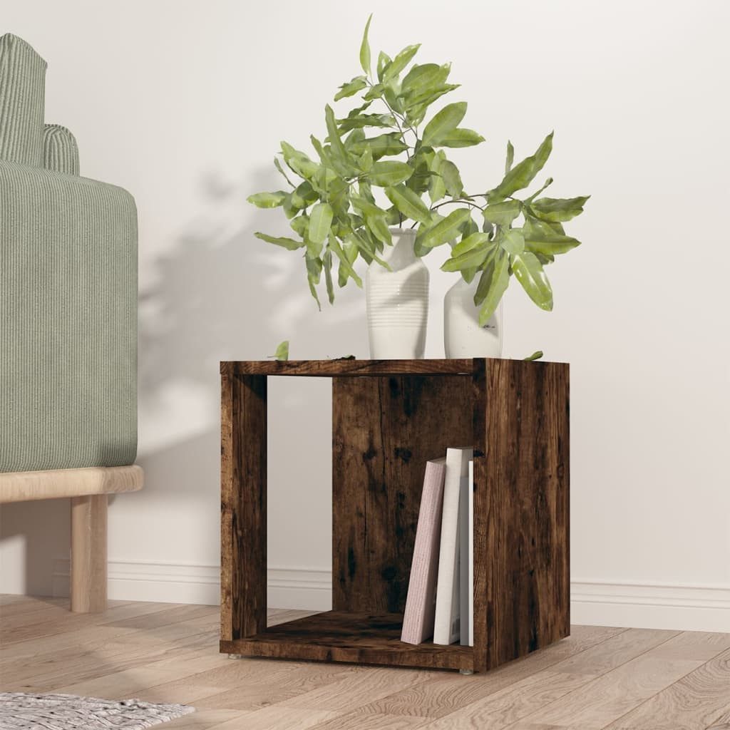 vidaXL Bartisch, Beistelltisch Räuchereiche 33x33x34,5 cm Holzwerkstoff