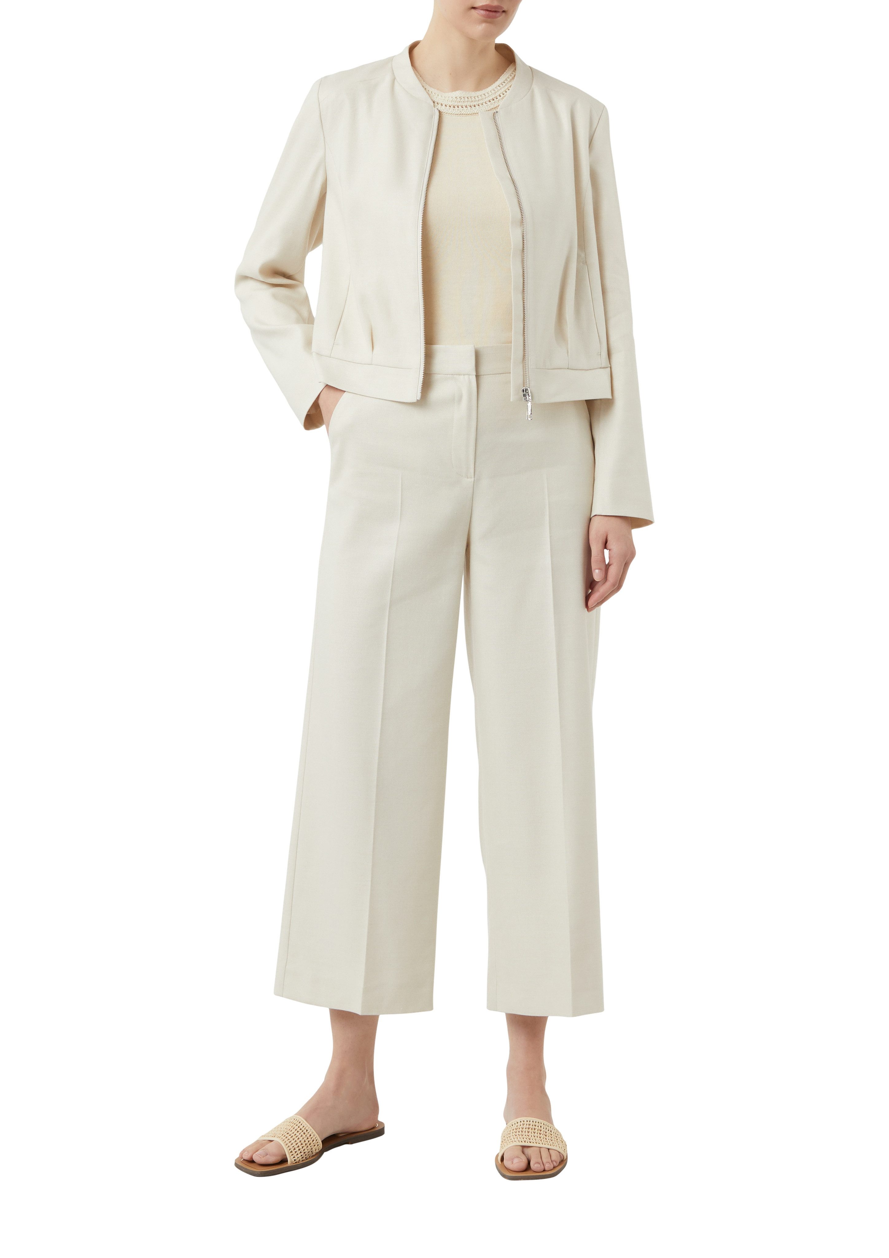 comma Rundhalsshirt mit Strick Details günstig online kaufen