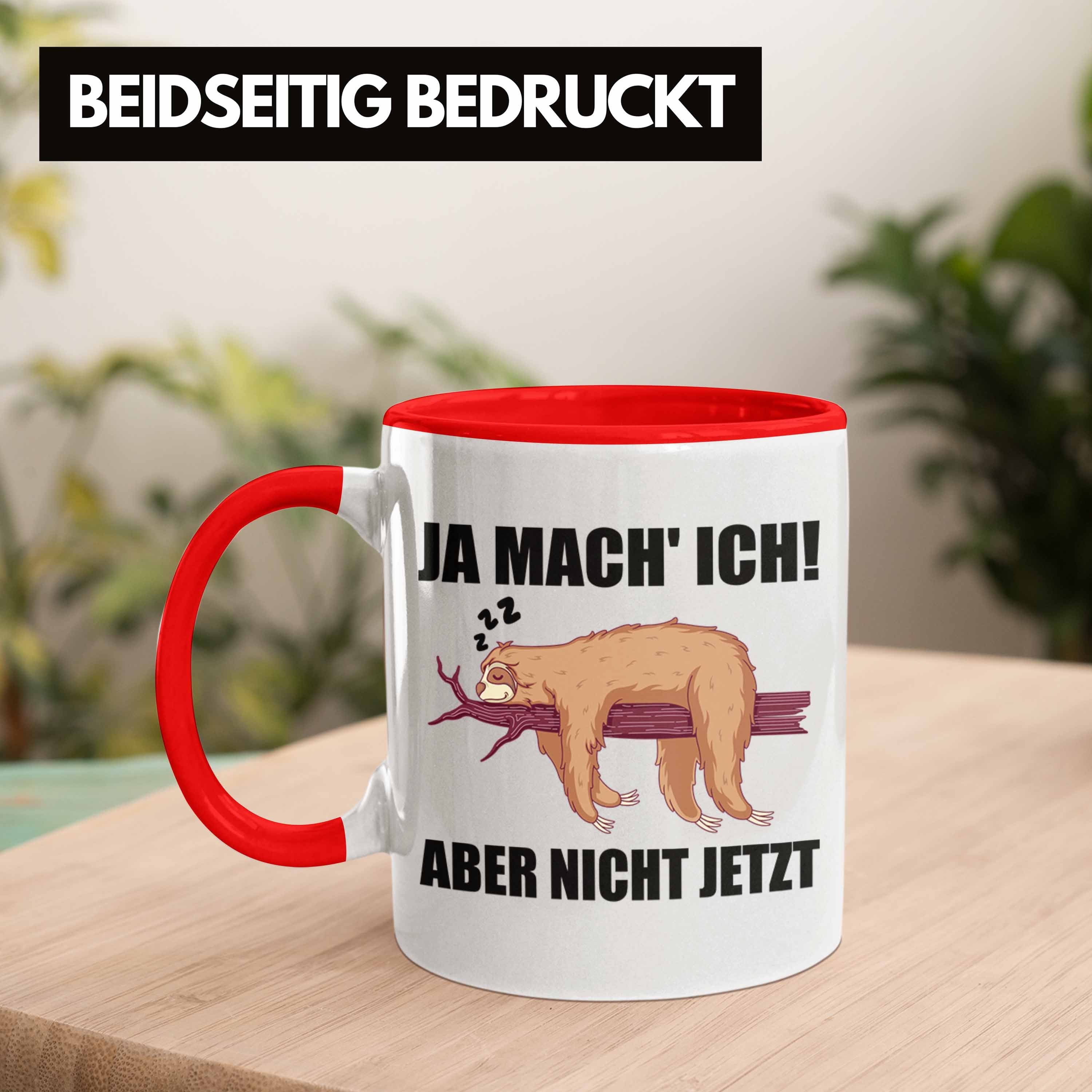 Mitarbeiter für Rot Geschenk Lustige Abschiedsgeschenk Tasse Arbeitskollege Faultier Spruch Trendation Tasse - Trendation