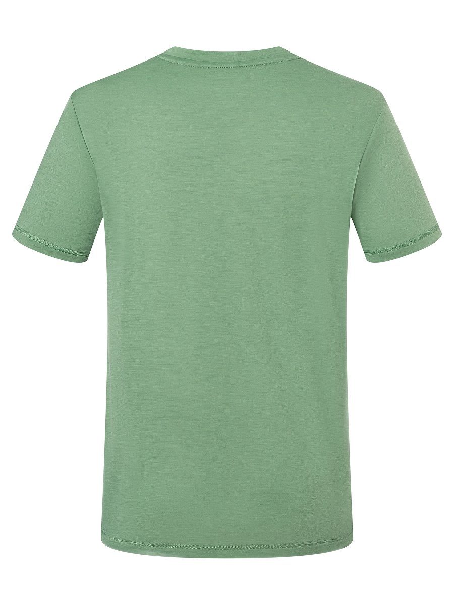 SUPER.NATURAL T-Shirt Merino T-Shirt M Frost geruchshemmender Loden ESSENTIAL SS Merino-Materialmix