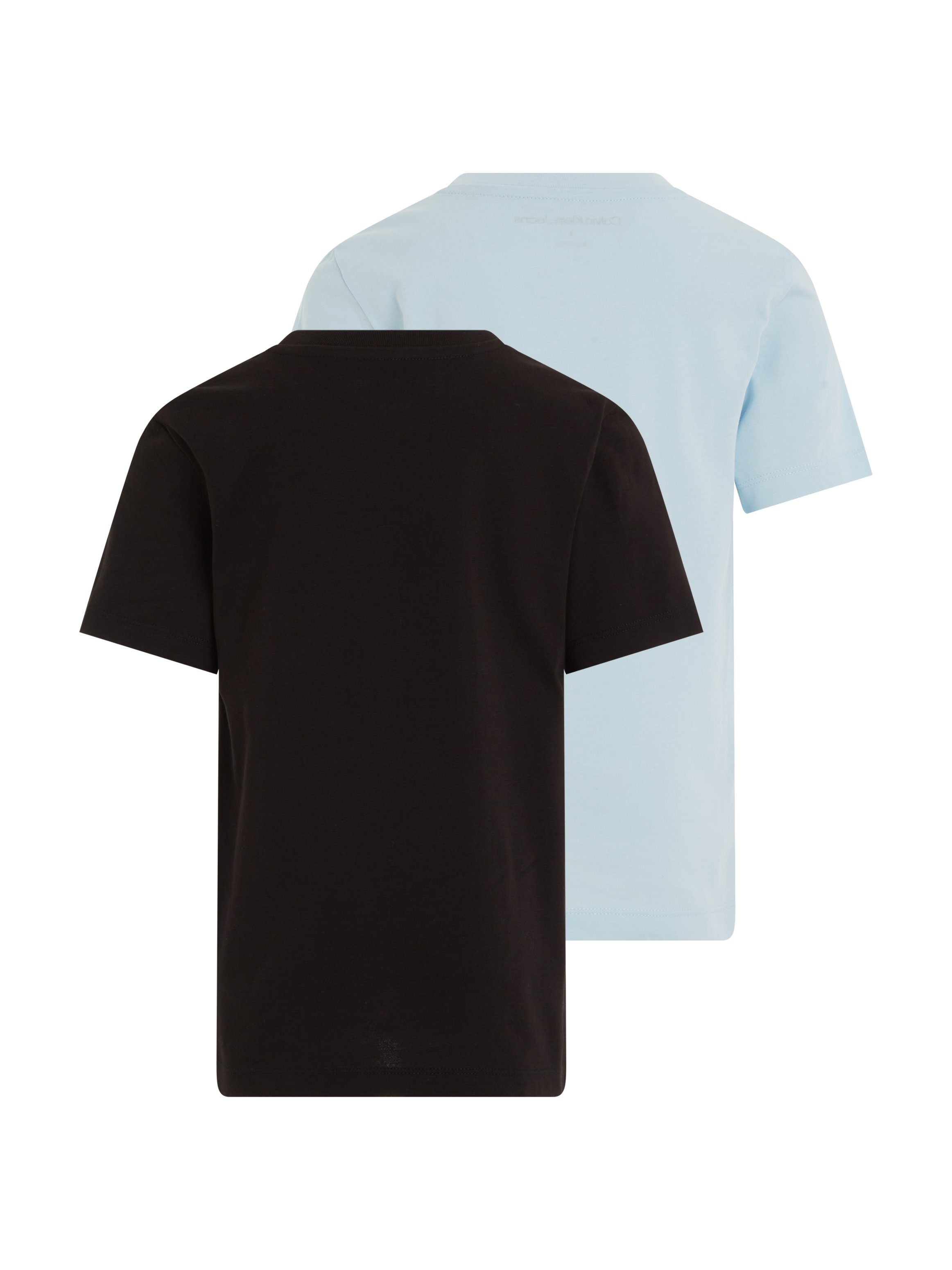 Blue Jeans Keepsake Calvin MONOGRAM TOP T-Shirt Klein 2-PACK mit Black Logodruck Ck /