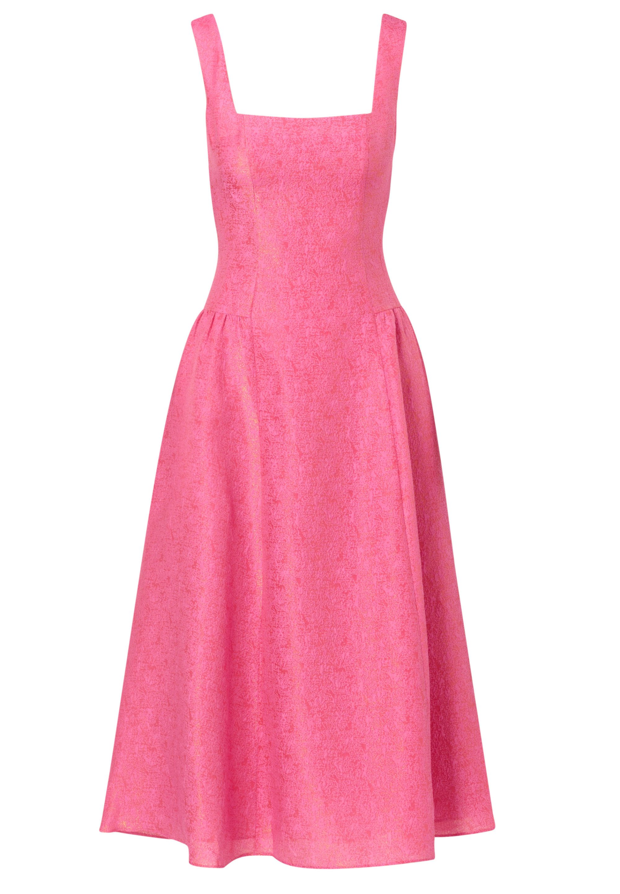 Adrianna Papell Midikleid Textured Jacquard Midi Dress Metallisches Jacquar günstig online kaufen